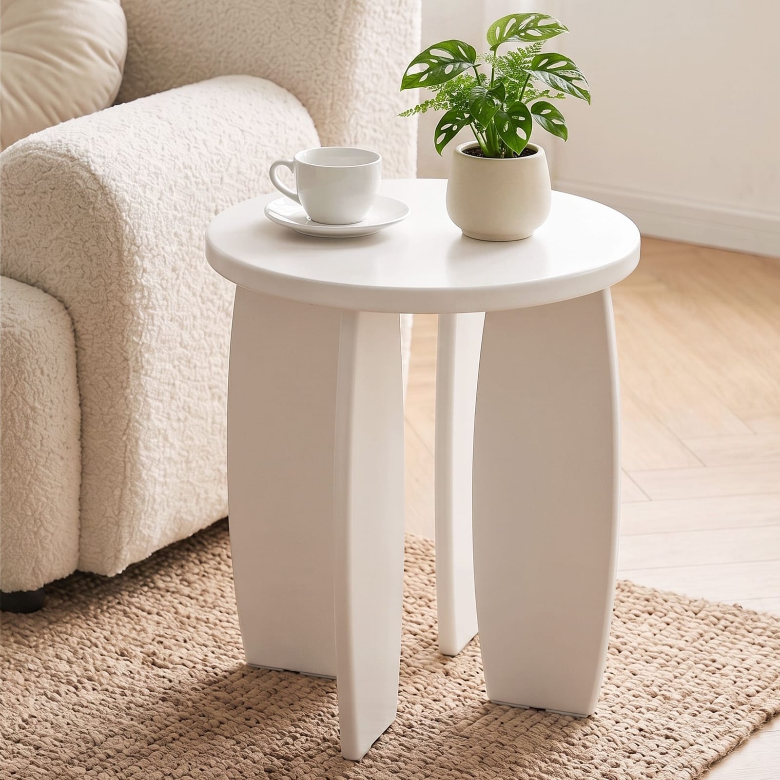 Round Coffee Table High Gloss 40x45cm