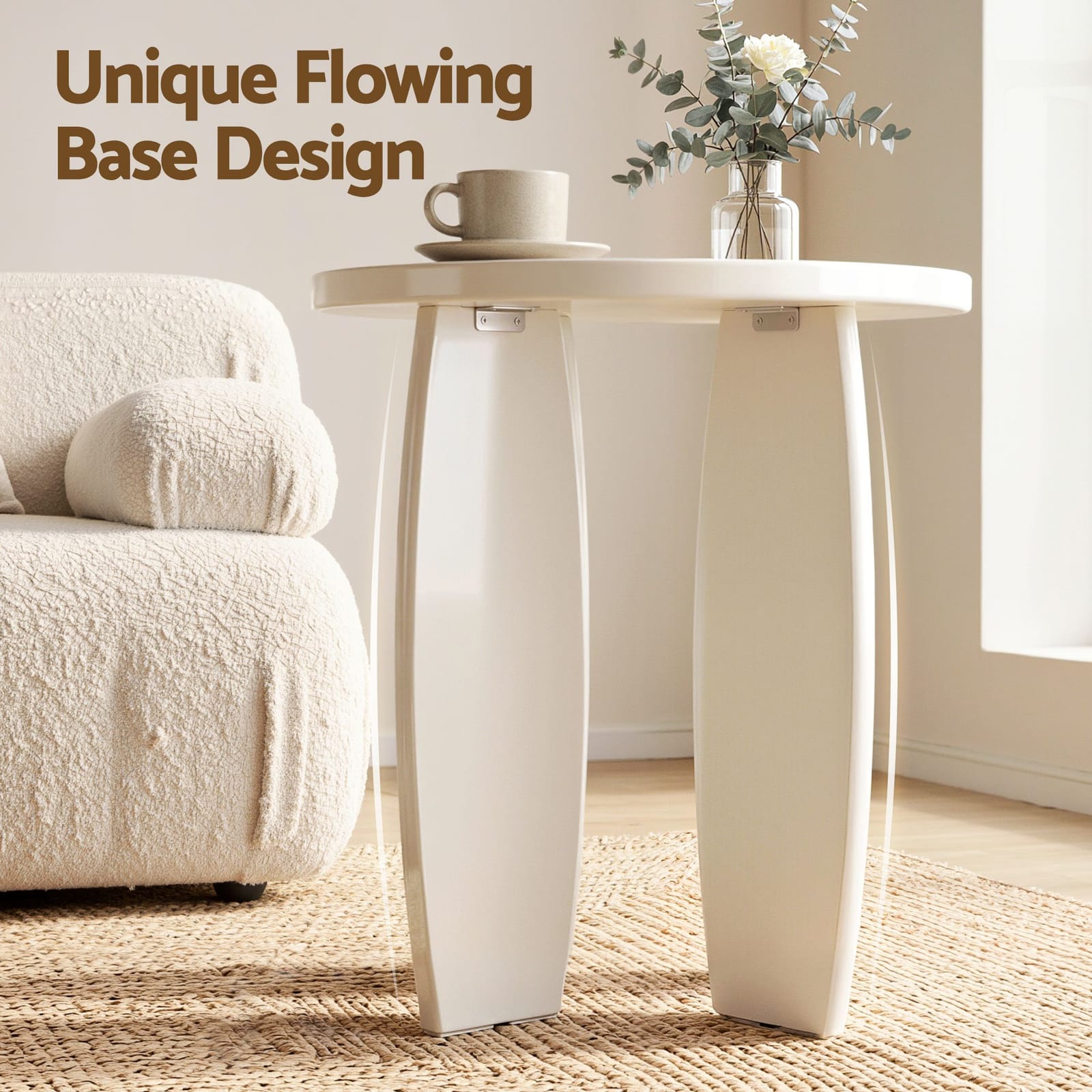 Round Coffee Table High Gloss 40x45cm