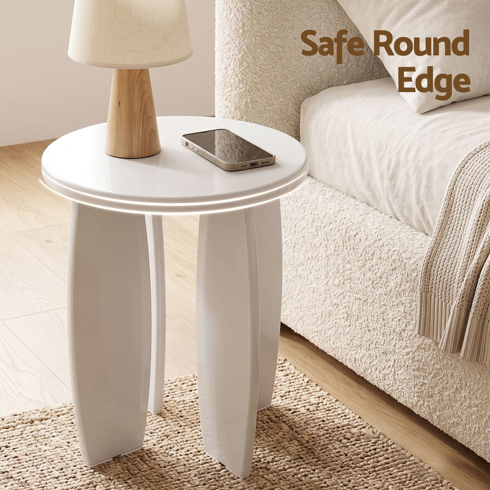 Round Coffee Table High Gloss 40x45cm