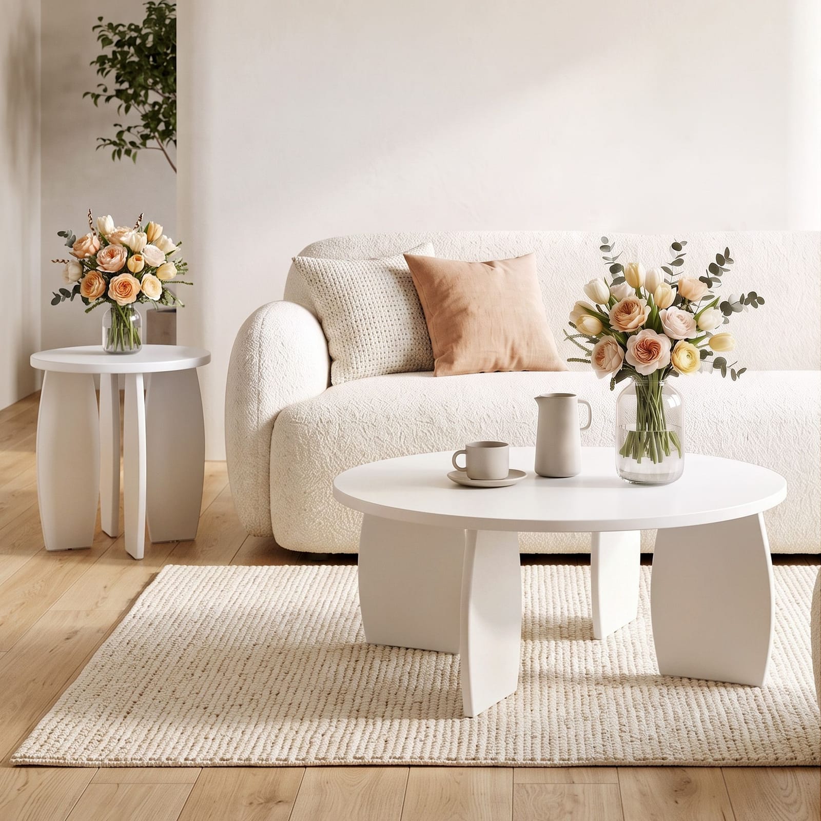 Round Coffee Table High Gloss 40x45cm