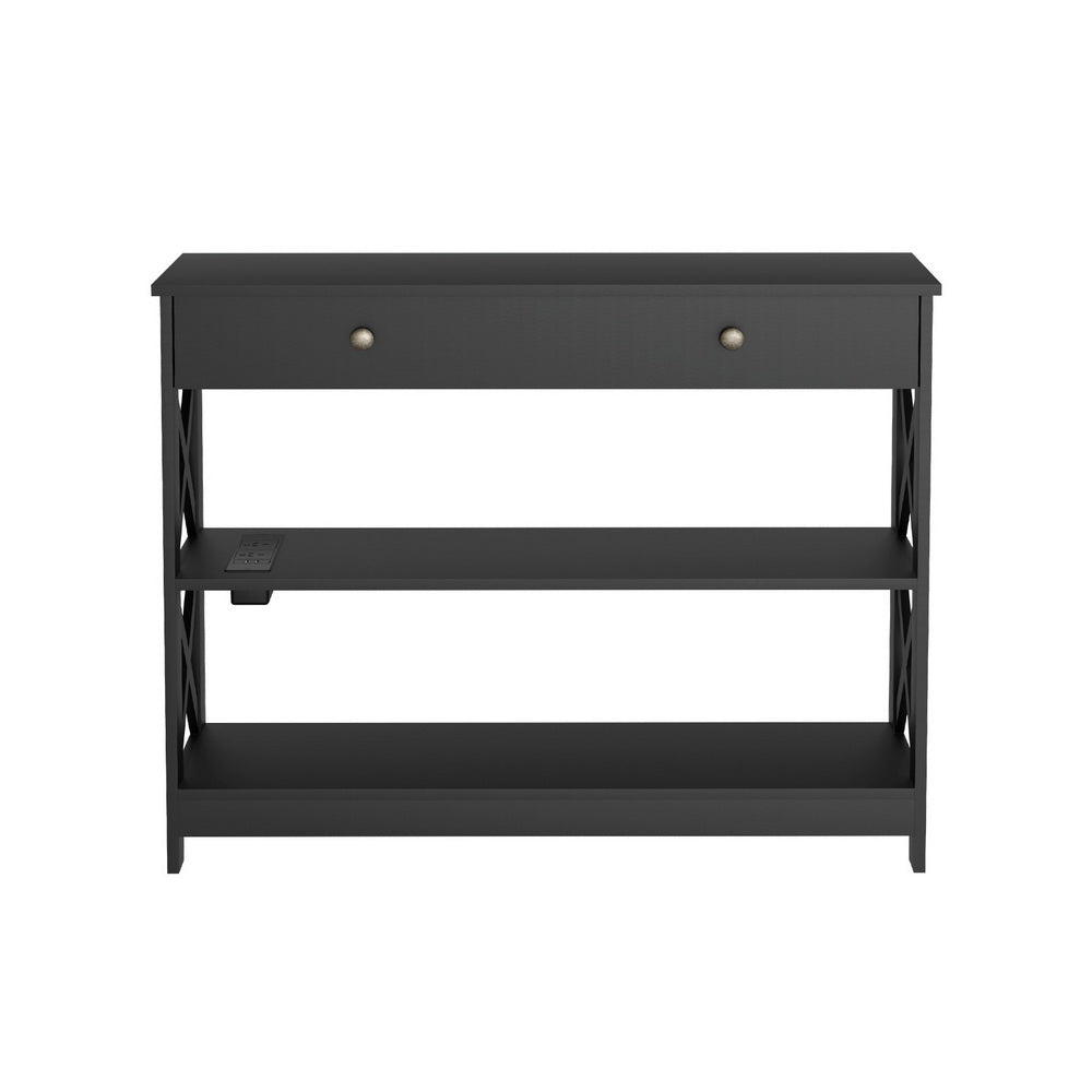 3-Tier Console Table with USB Outlets