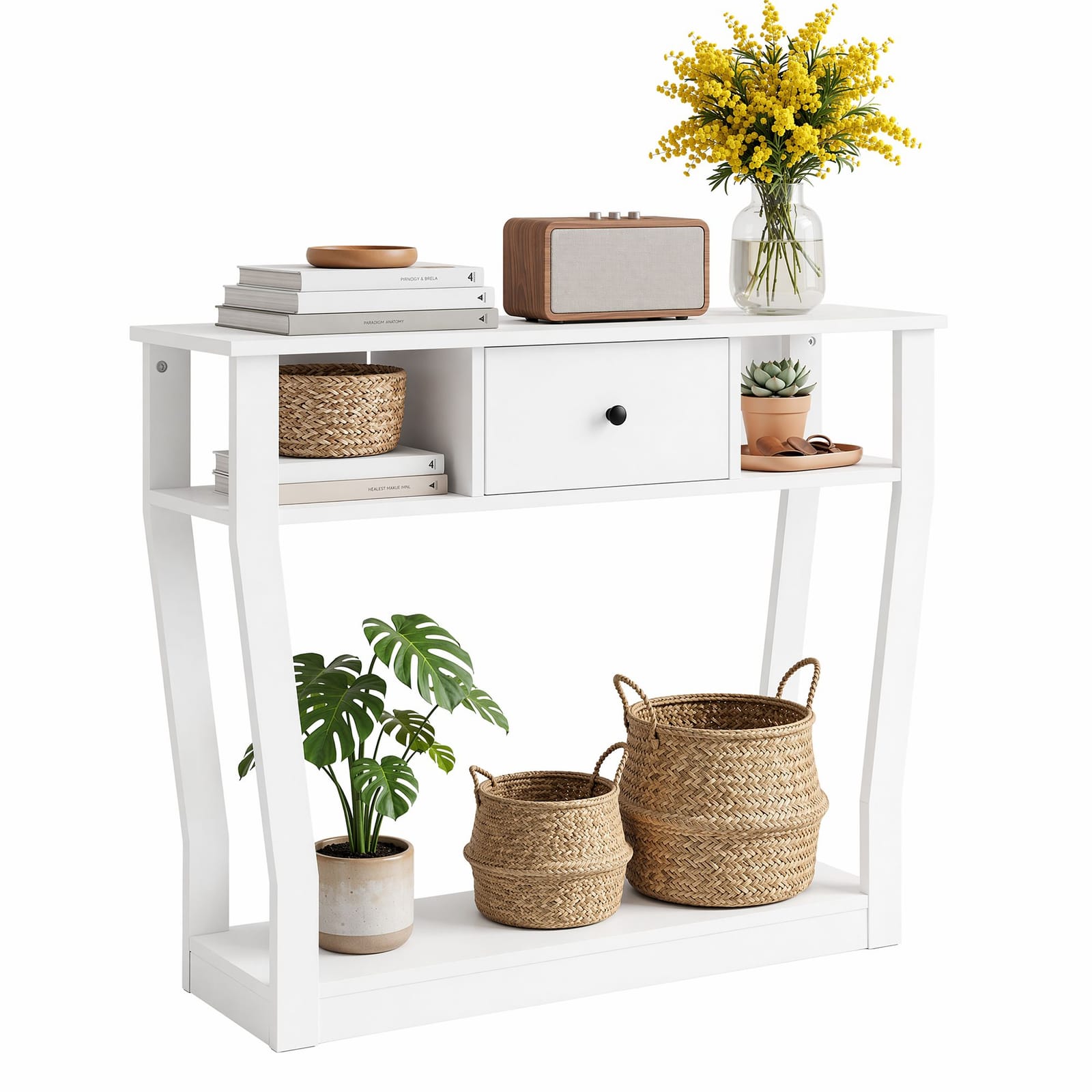 Console Table White Marble 100x30x81.5cm