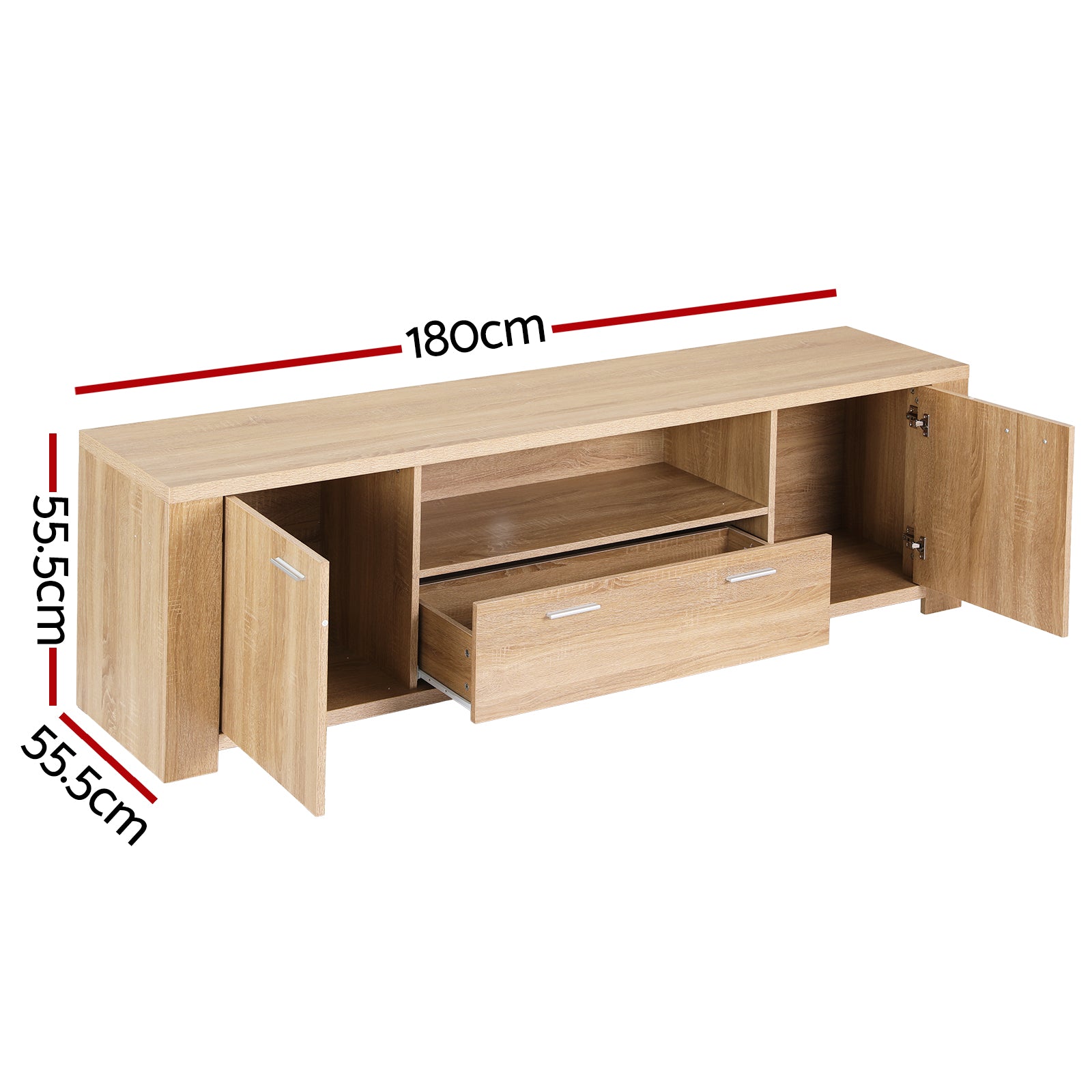 Artiss 180cm Pine TV Unit Entertainment Cabinet | Simpledeals