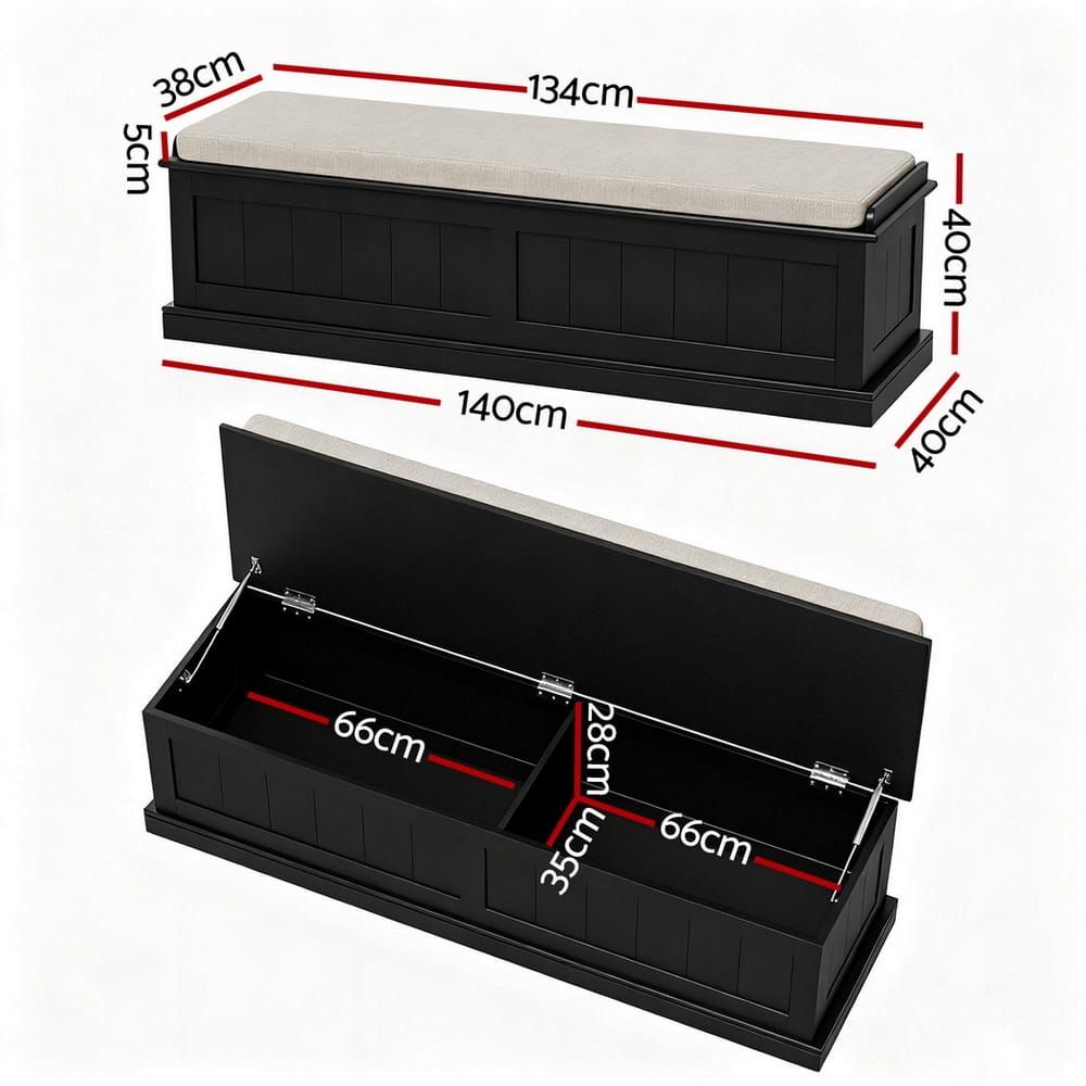 Storage Ottoman Blanket Box 140cm 140x40x40cm