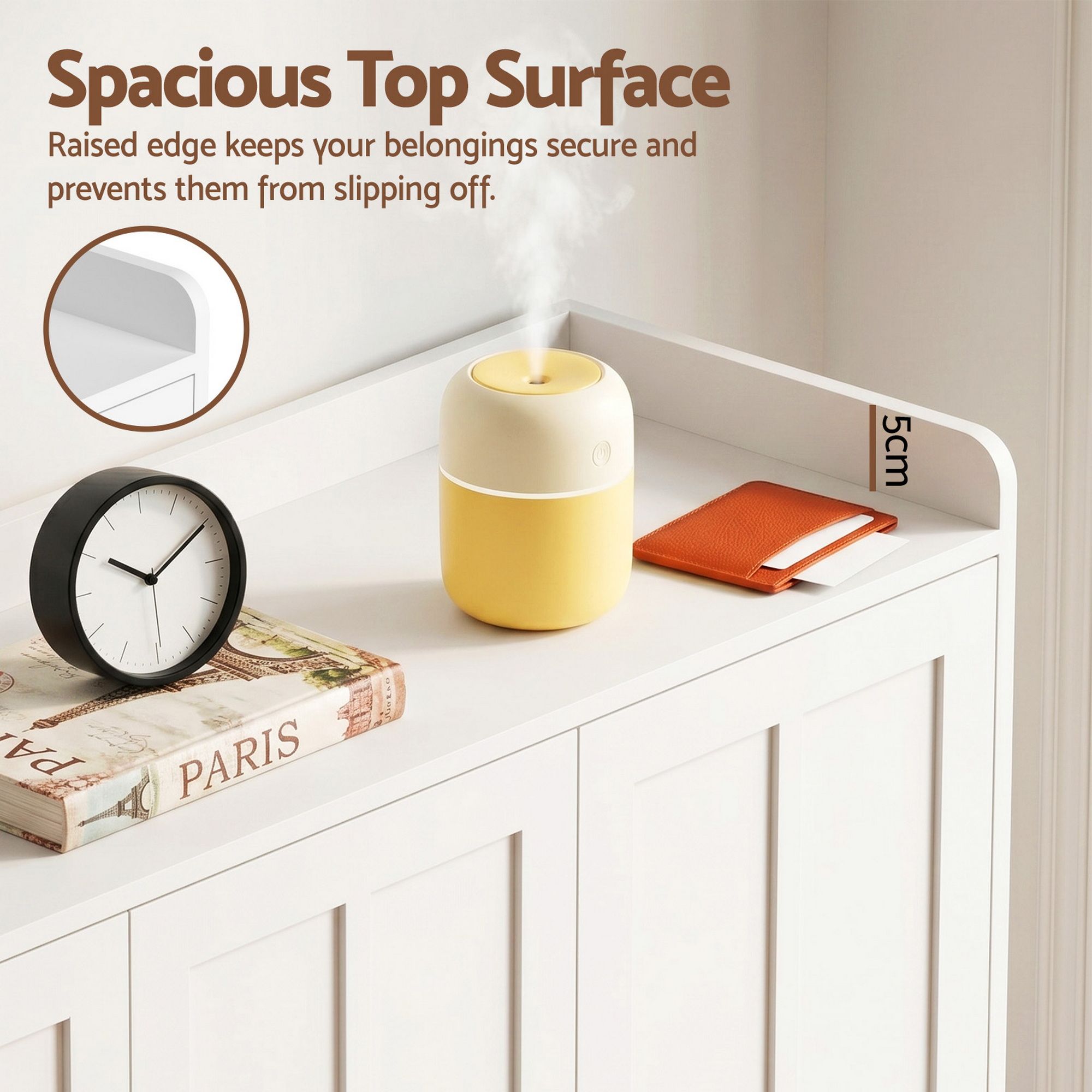 Shoe Cabinet 30 Pairs 8-Tier Storage White | Simpledeals