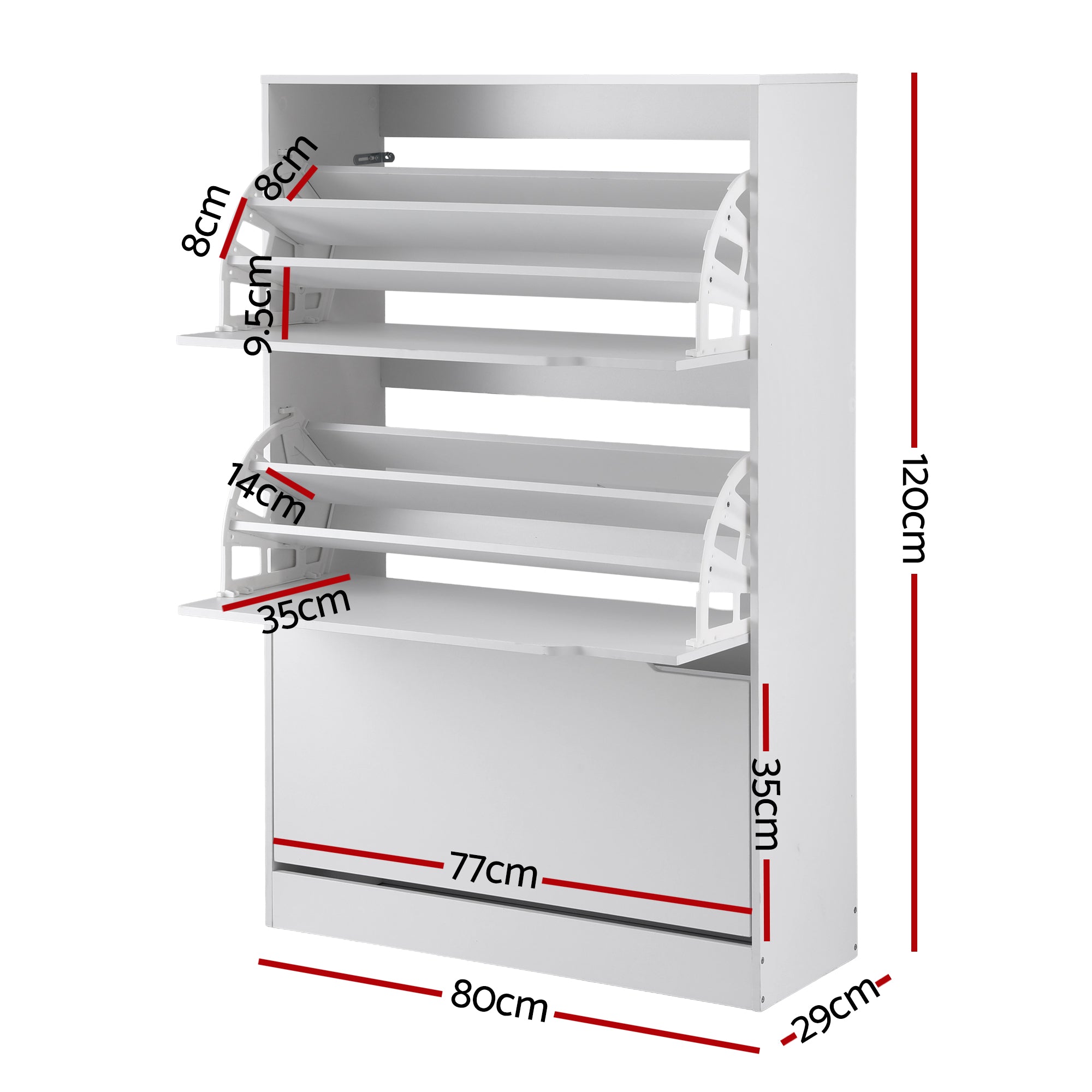Artiss 24 Pair Shoe Cabinet Adjustable Shelf | Simpledeals