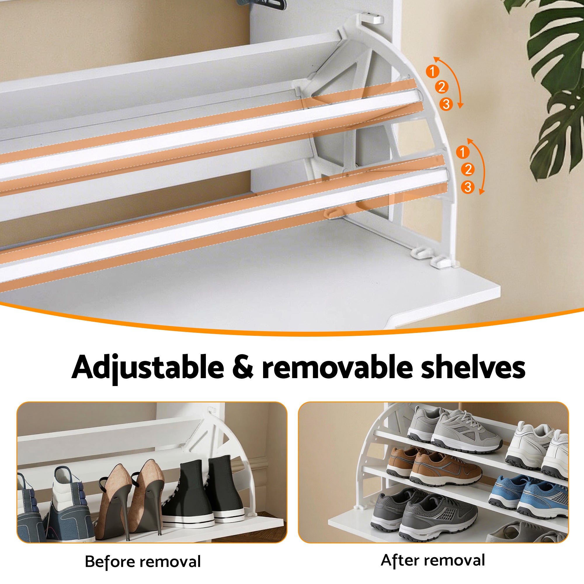 Artiss 24 Pair Shoe Cabinet Adjustable Shelf | Simpledeals