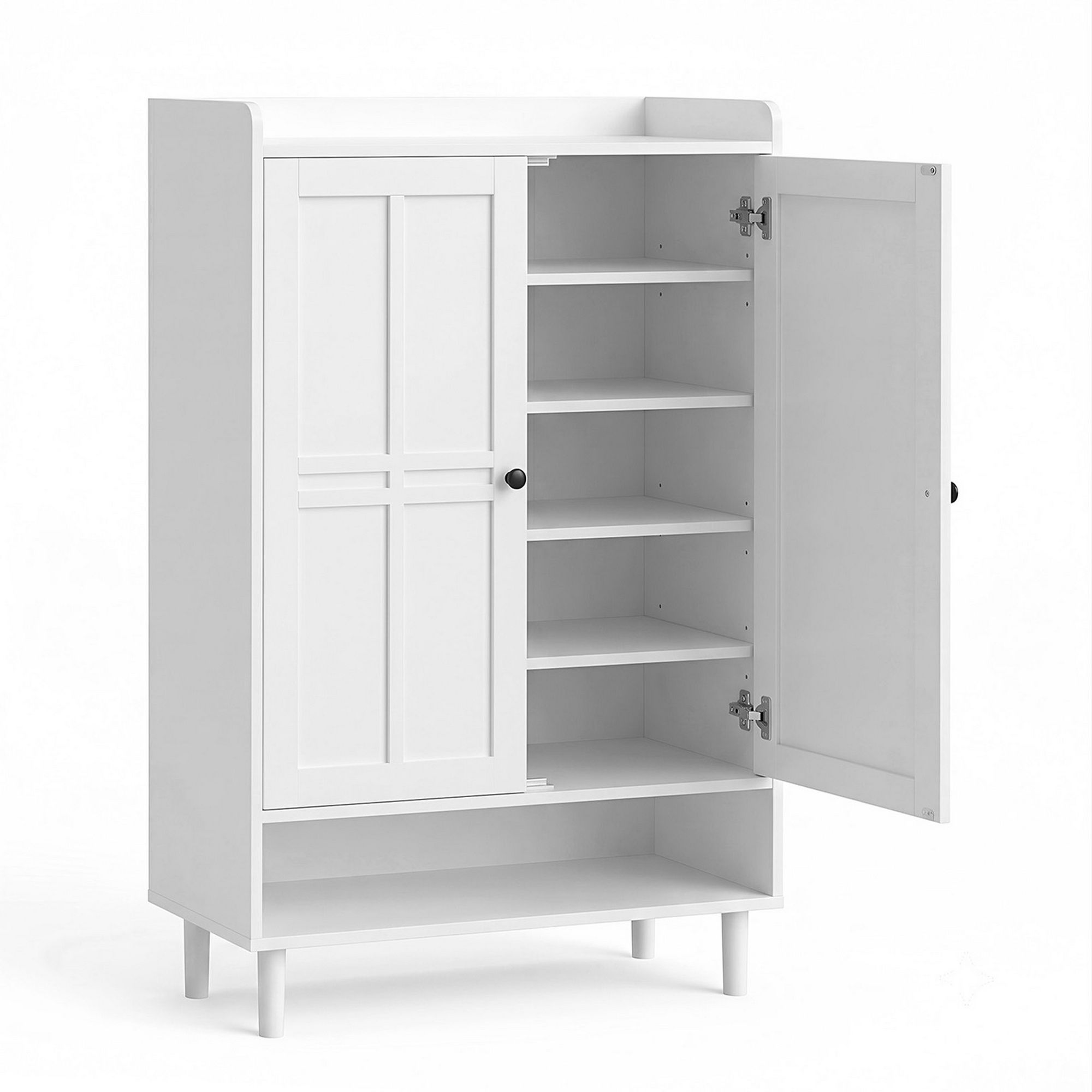 White Shoe Cabinet 6 Tier 24 Pairs Storage | Simpledeals