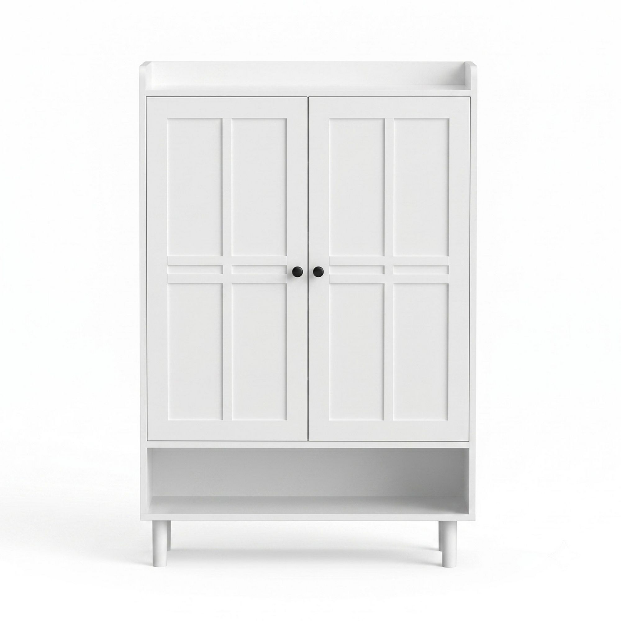 White Shoe Cabinet 6 Tier 24 Pairs Storage | Simpledeals