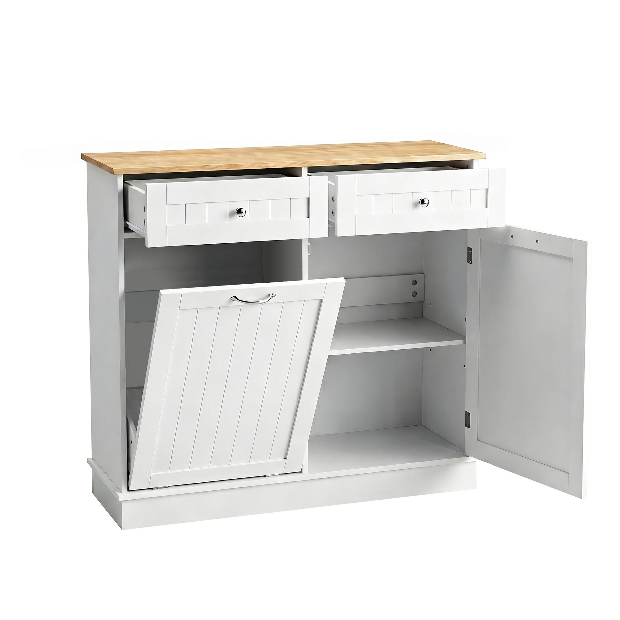 Buffet Sideboard Cabinet Tilt Out Bin Storage | Simpledeals