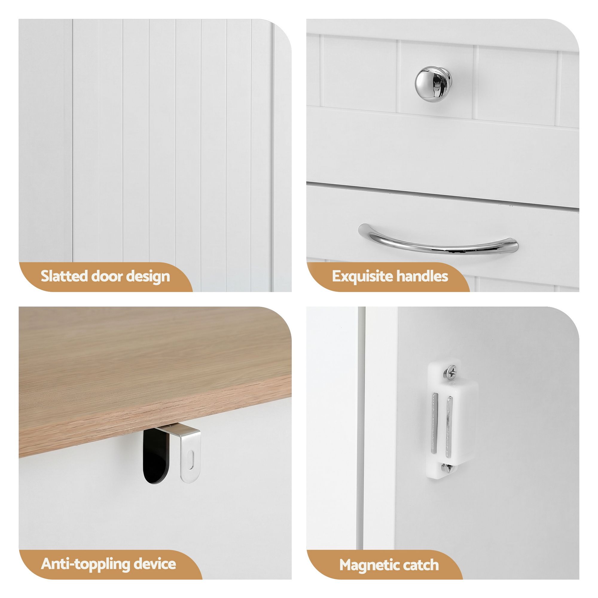 Buffet Sideboard Cabinet Tilt Out Bin Storage | Simpledeals