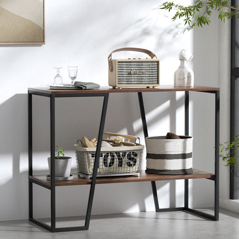Console Table 106Cm 2-Tier Walnut Cora