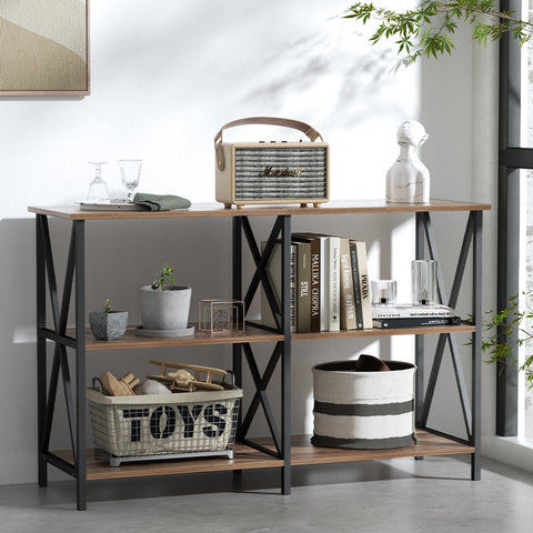 Console Table 120Cm 3-Tier Walnut Xiah