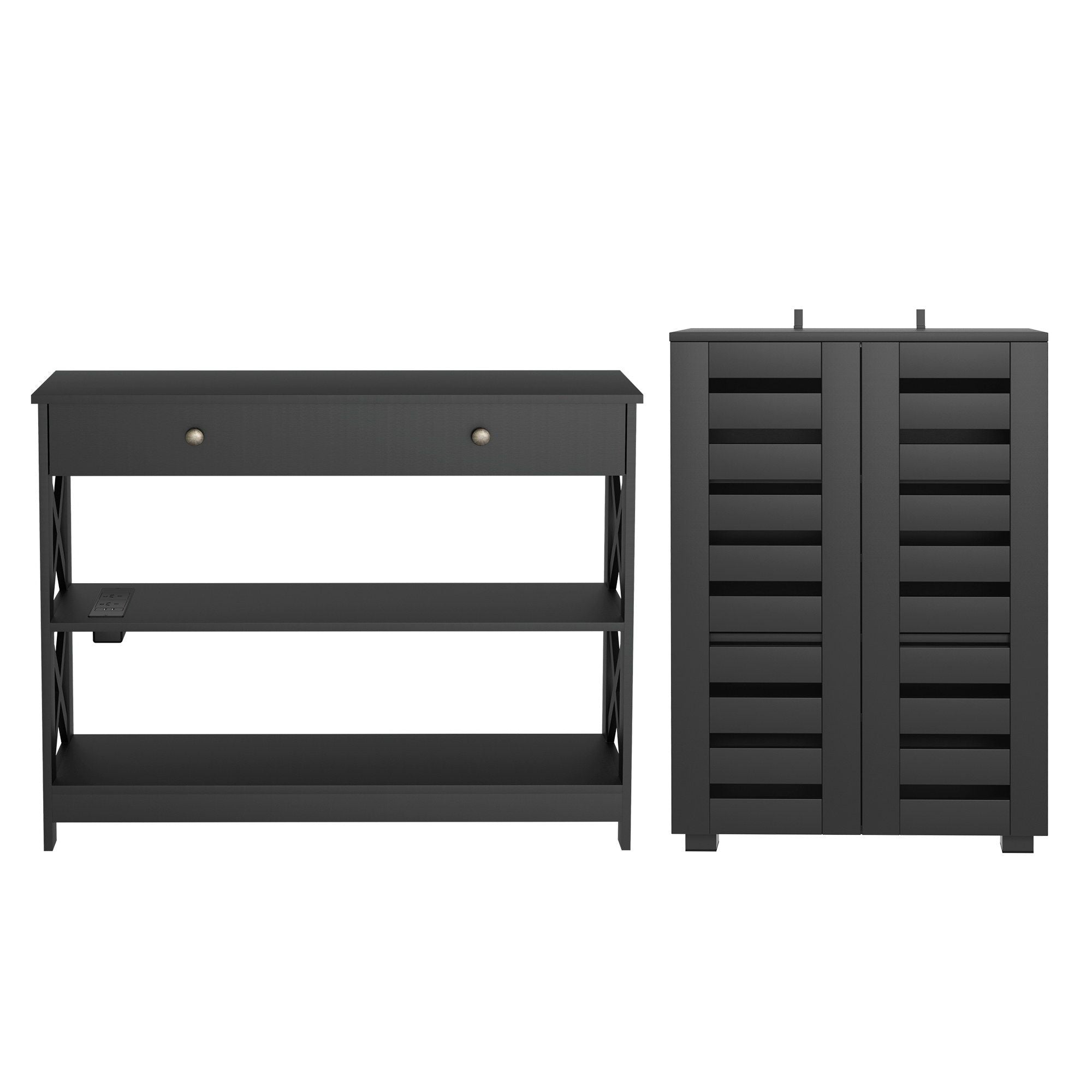 Artiss Shoe Rack Console Table Set Storage | Simpledeals
