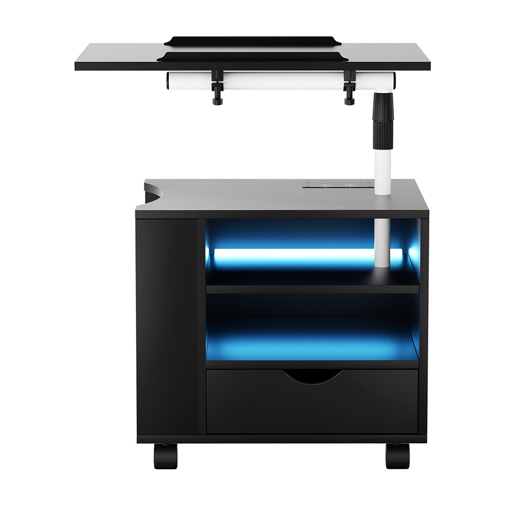 Bedside Table Usb Charging With Led Adjustable Laptop Tray - Tala