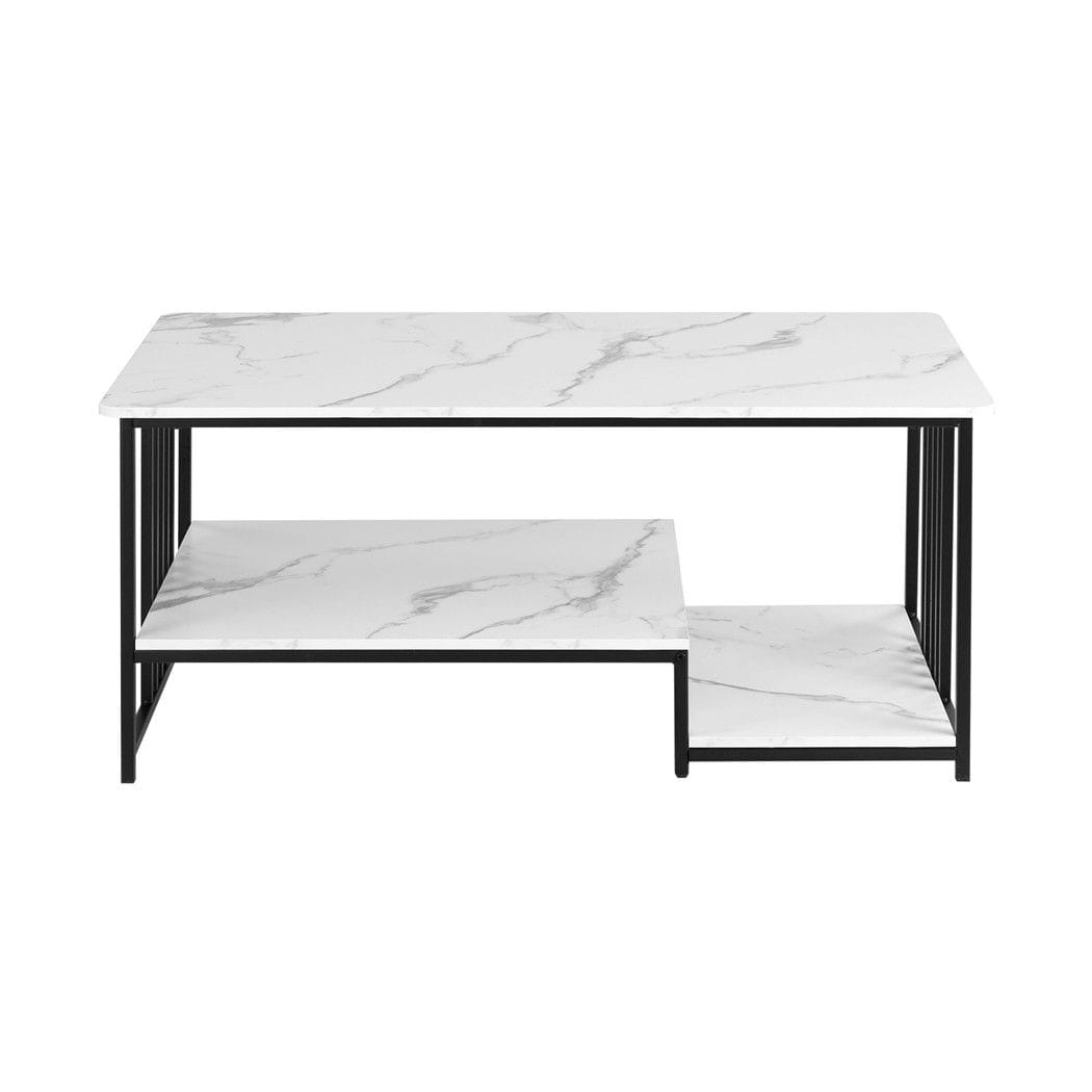 Coffee Table Faux Marble Finish 100x60x45cm