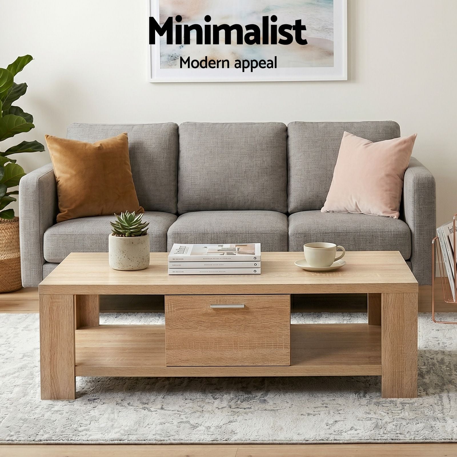 TV Unit Coffee Table Set Pine 180cm | Simpledeals