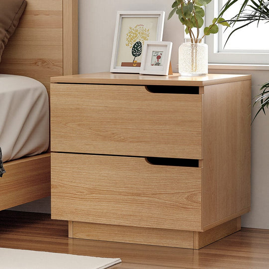 Pine Bedside Table 2 Drawers 48x40x48.5cm