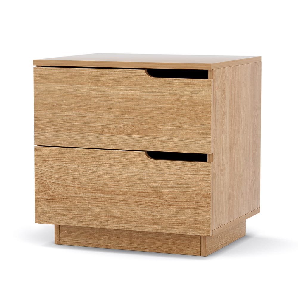Pine Bedside Table 2 Drawers 48x40x48.5cm