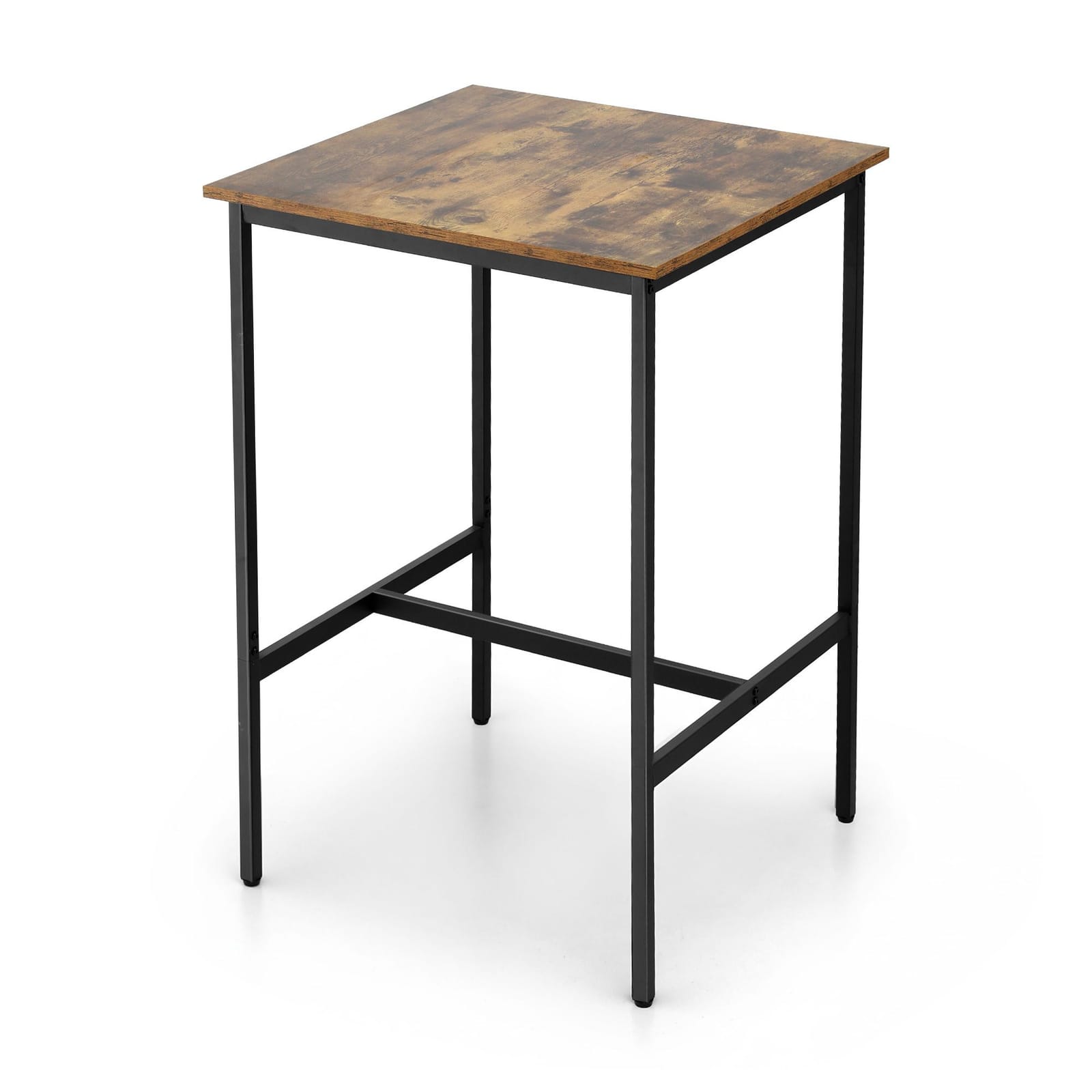Vintage Metal Bar Table Walnut 60x92cm