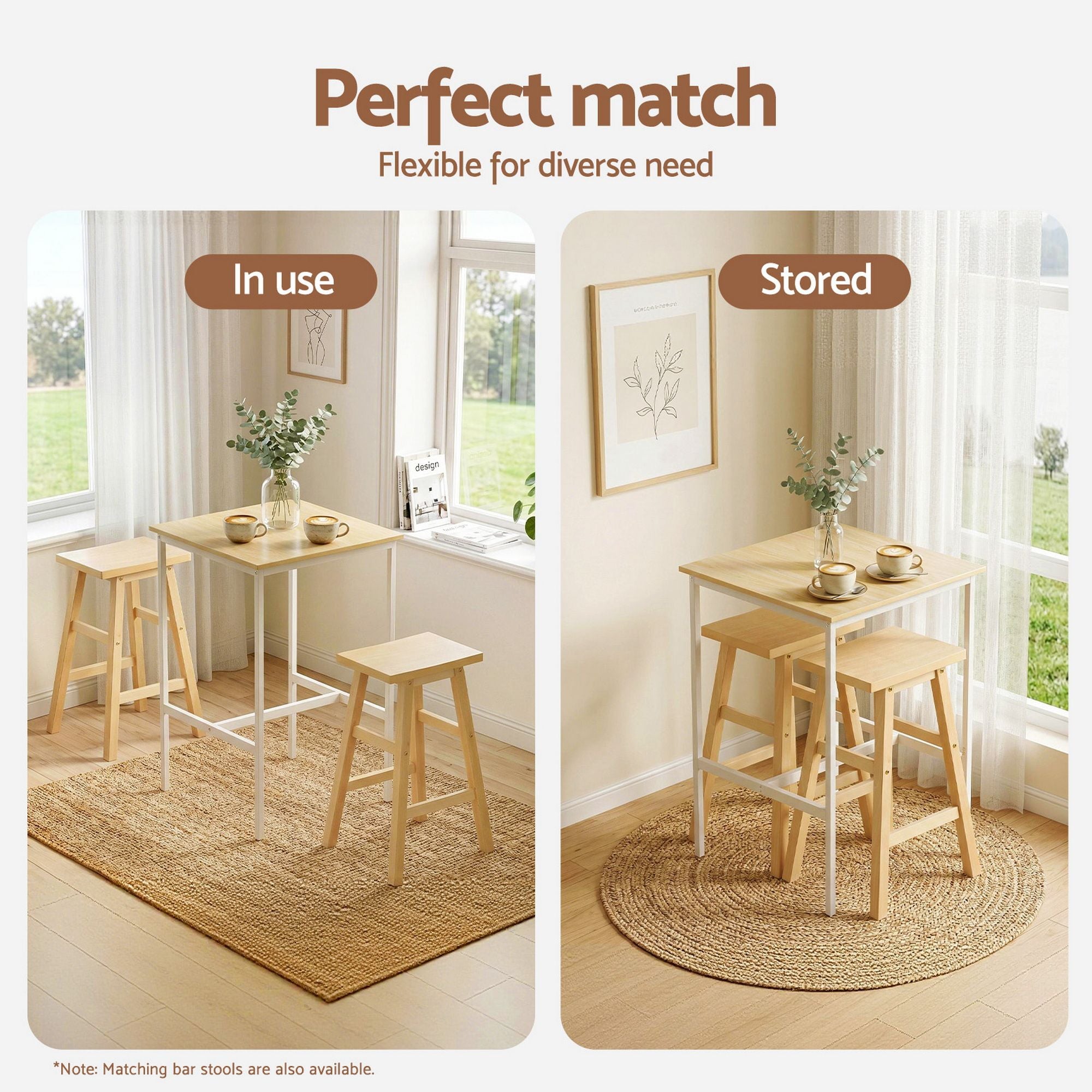 Bar Table Counter Height Pine 60x92cm | Simpledeals