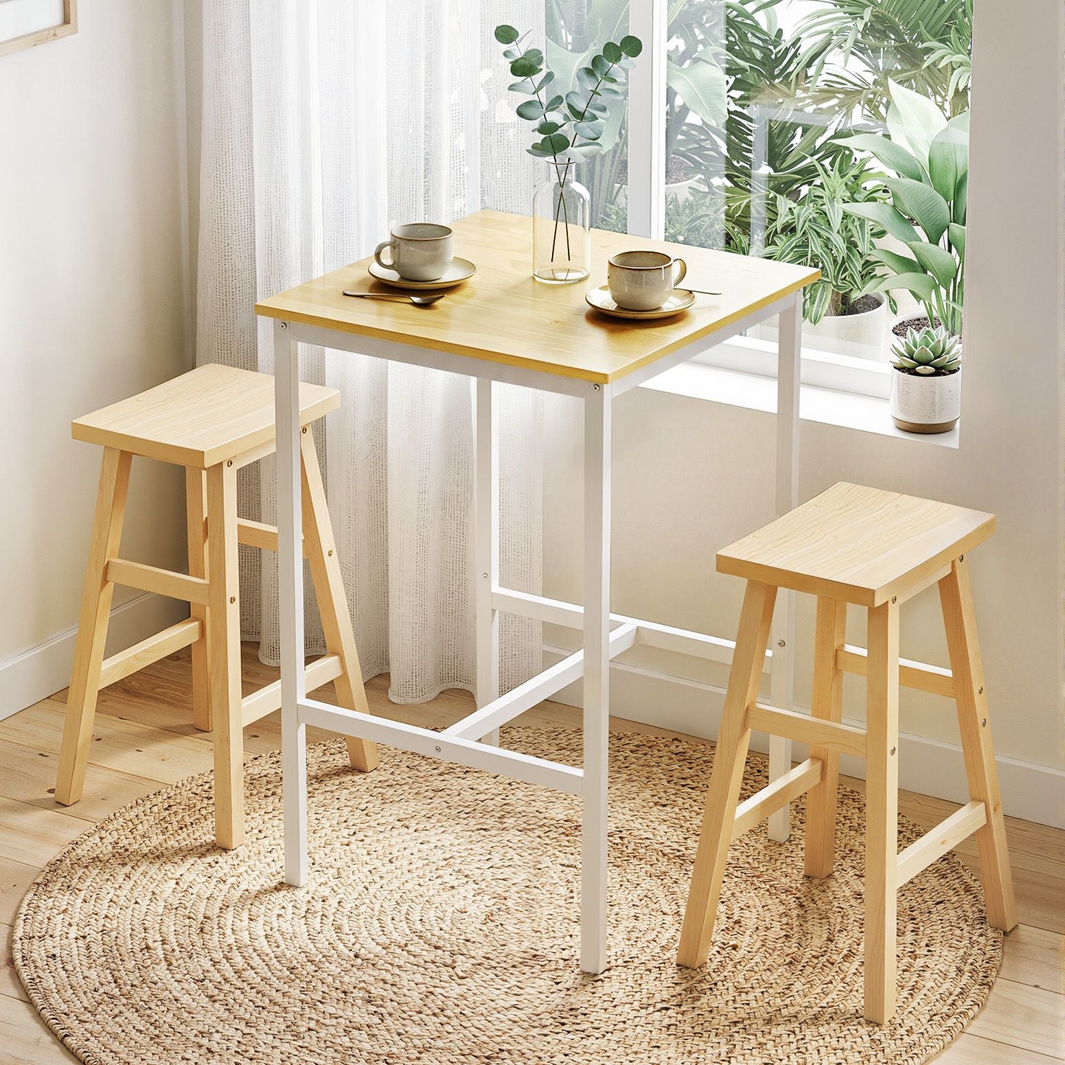 Bar Table Counter Height Pine 60x92cm | Simpledeals