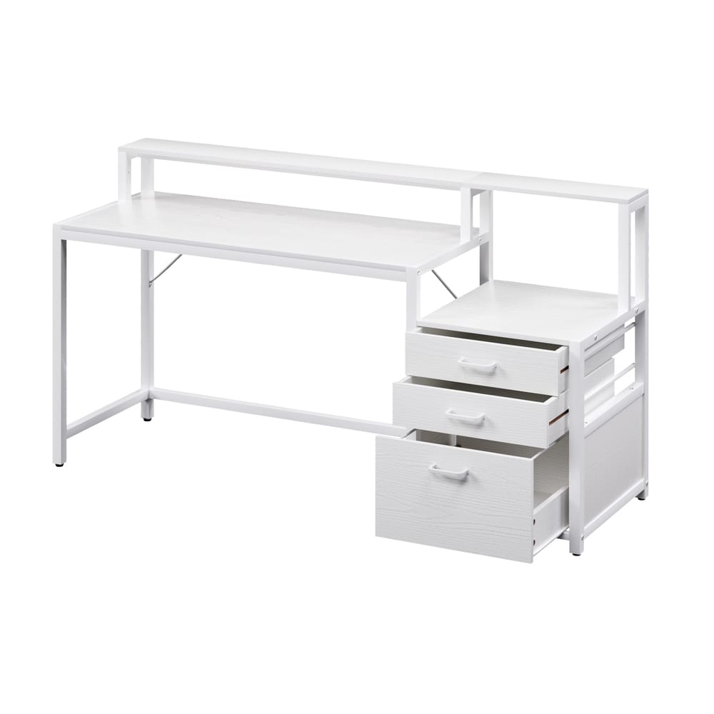 Computer Desk White Home Office 160x50x90cm