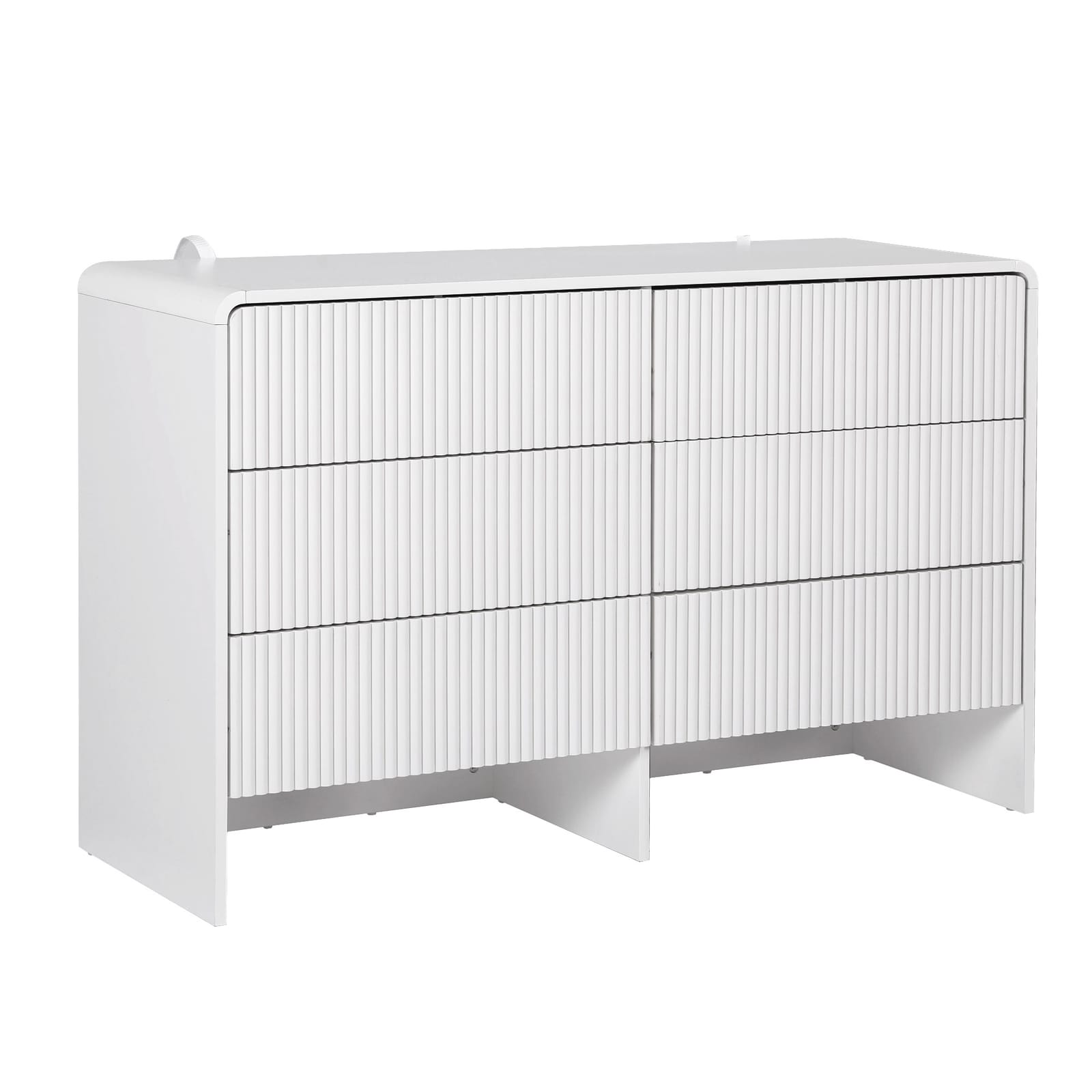 Beige 6 Drawer Chest 120x40x75.5cm