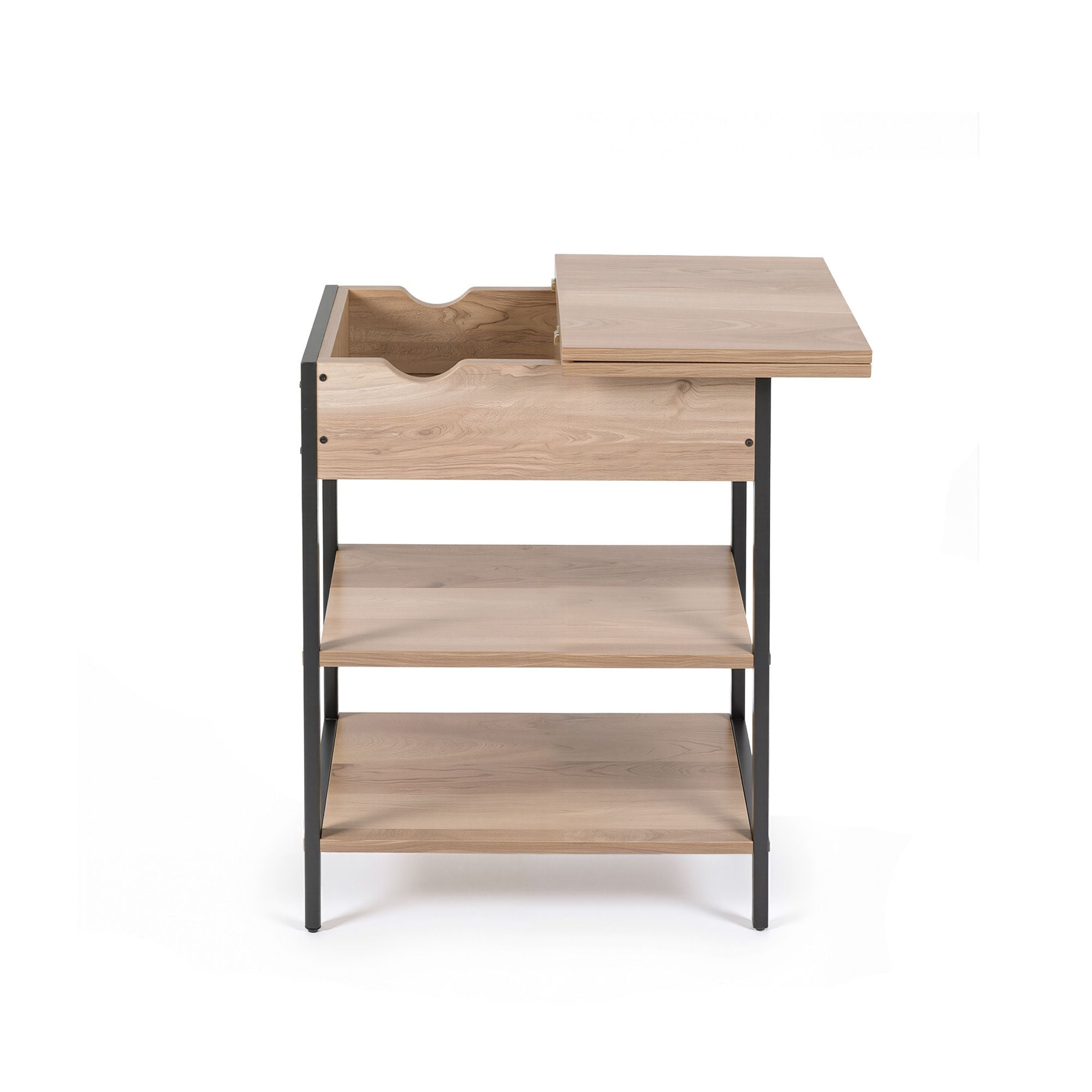 Charging Station Side Table Flip-Top Storage 60cm | Simplede