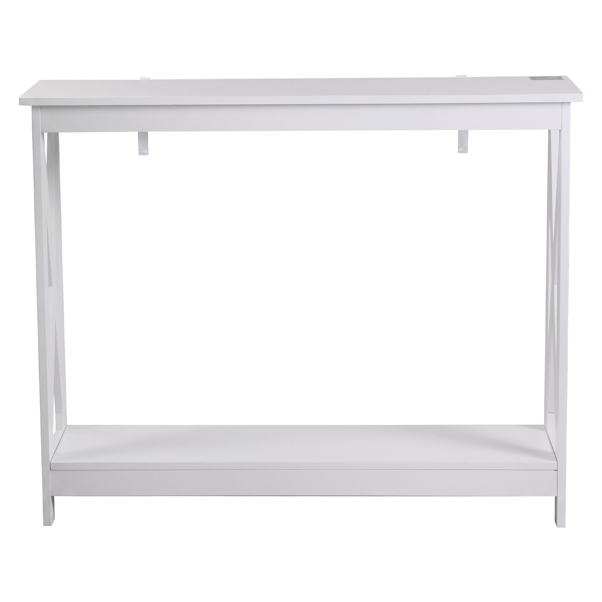 Console Table 2-Tier Hallway Sofa Table White | Simpledeals