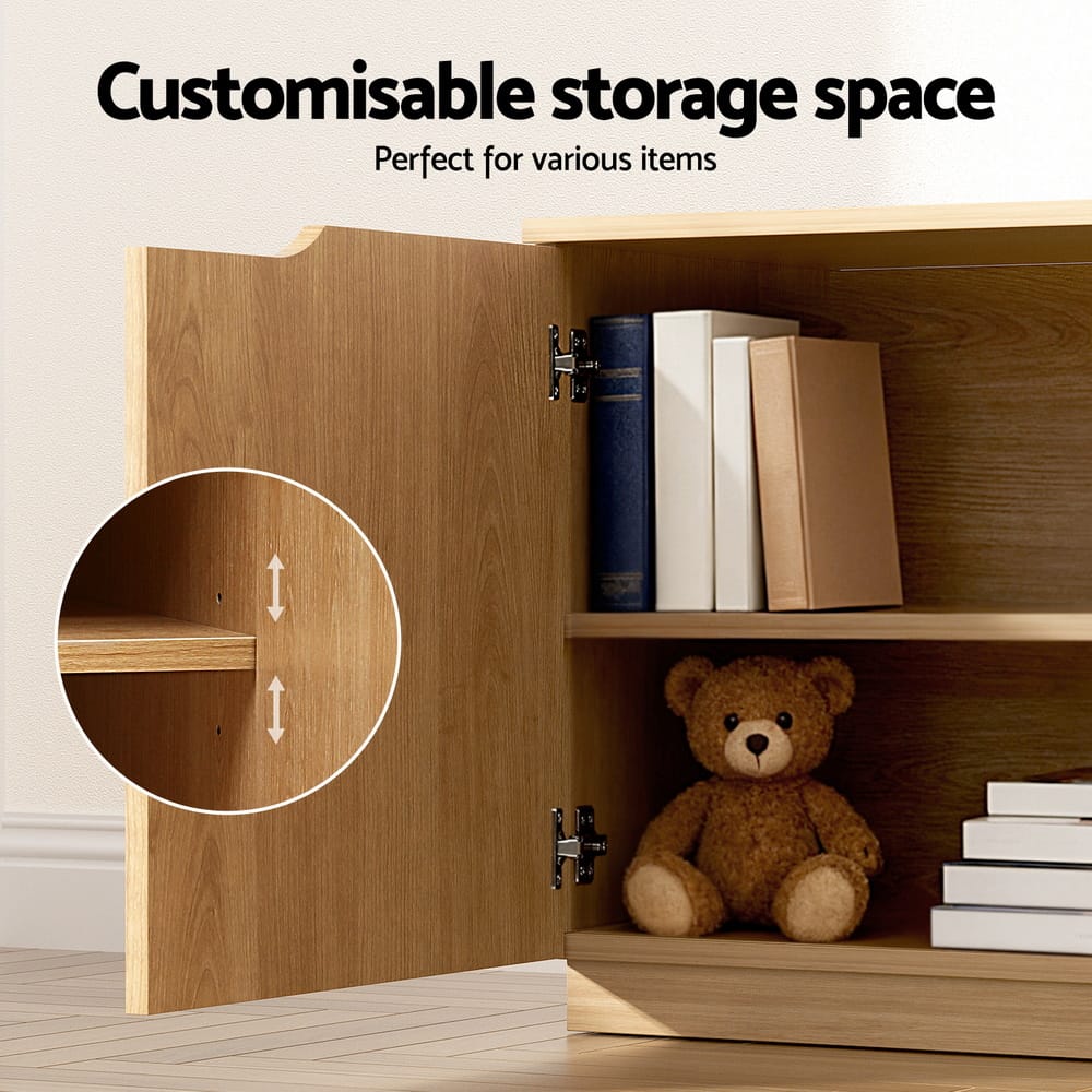 Pine Tv Unit Storage Cabinet 180x40x50cm