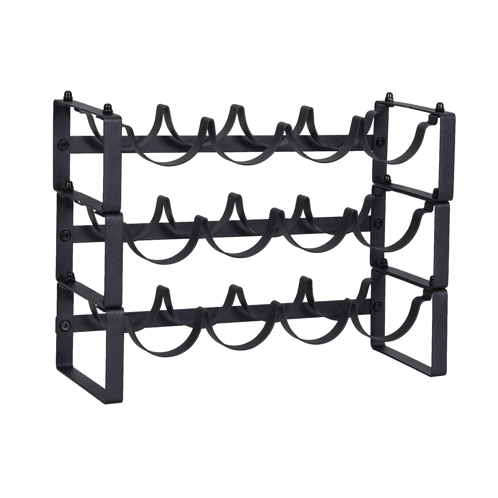 12 Bottle Metal Wine Rack Countertop Modular | Simpledeals