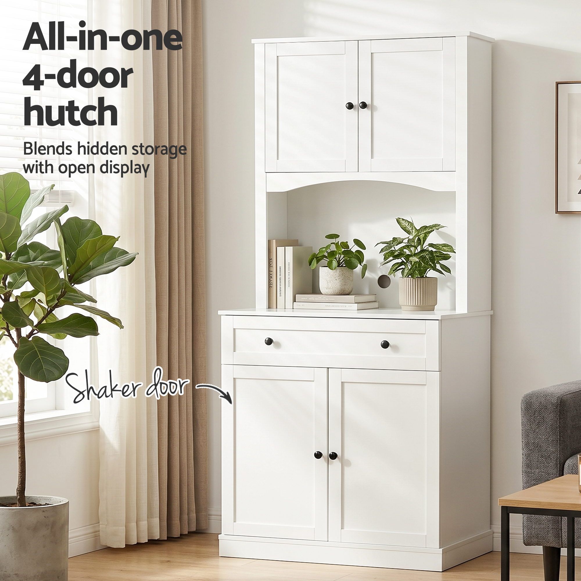 Buffet Sideboard Cabinet 180cm Set of 2 | Simpledeals