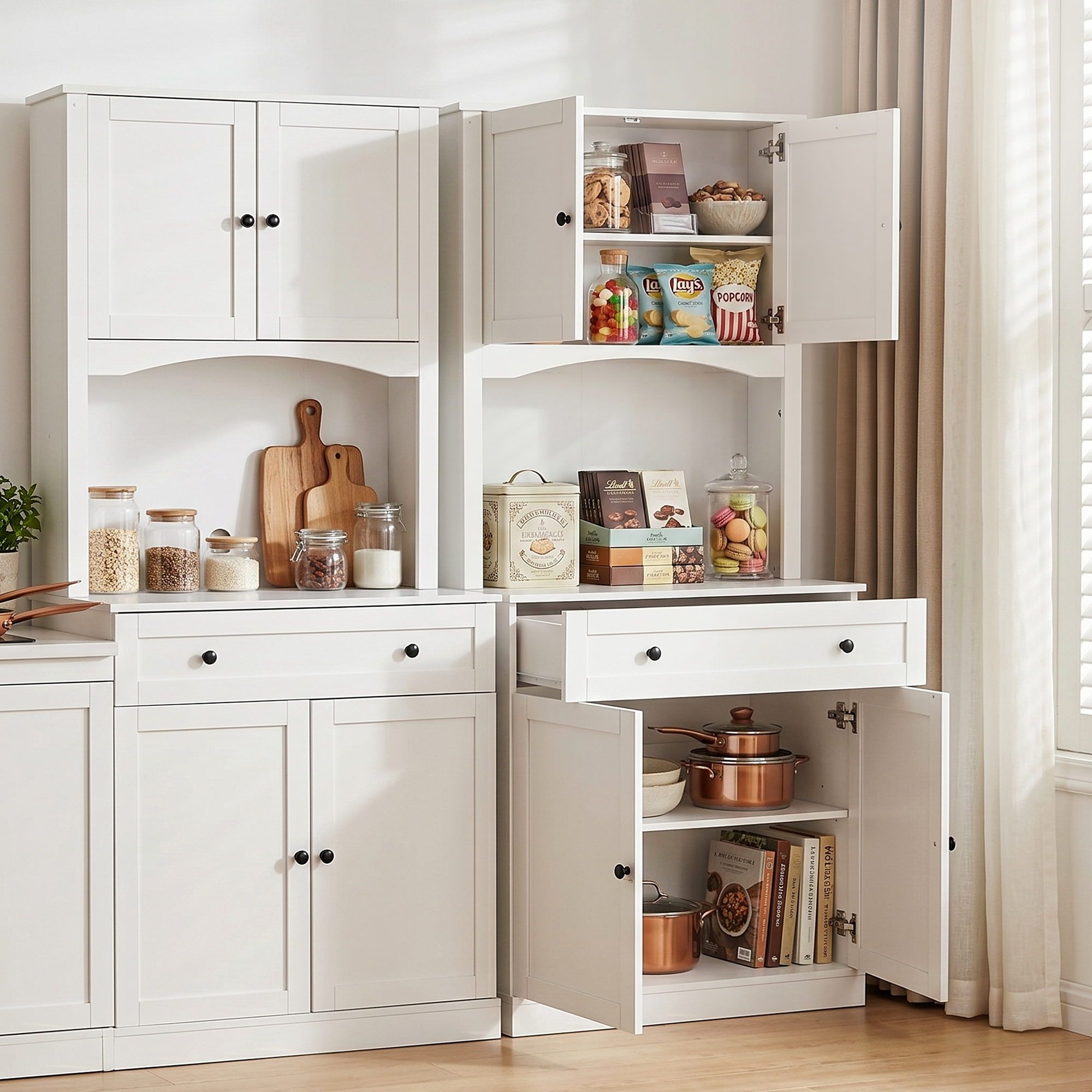 Buffet Sideboard Cabinet 180cm Set of 2 | Simpledeals