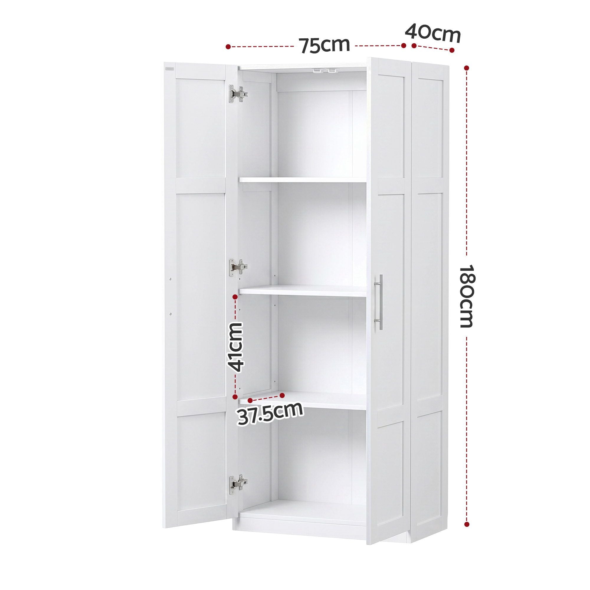 Buffet Sideboard Cabinet Set of 2 White | Simpledeals