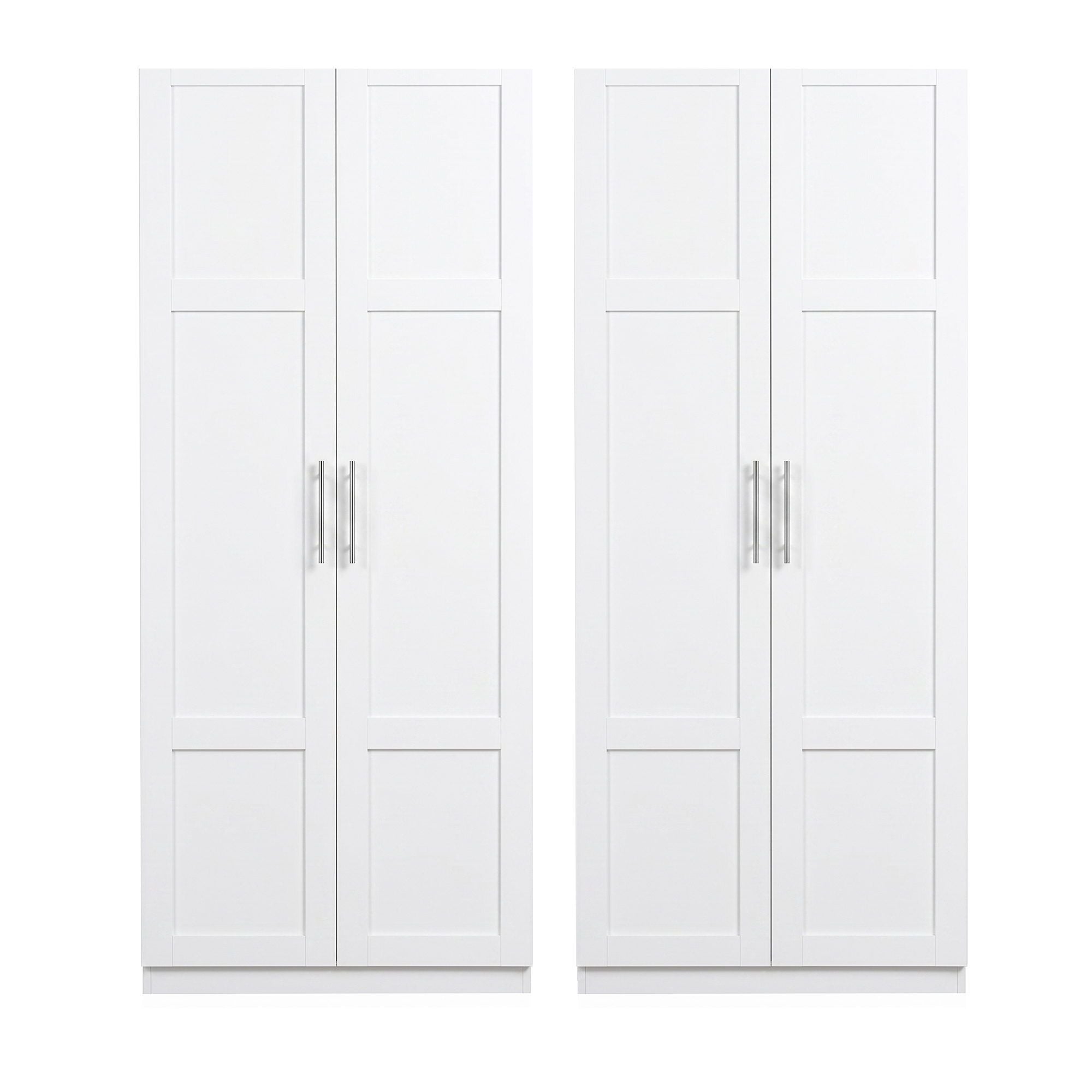 Buffet Sideboard Cabinet Set of 2 White | Simpledeals