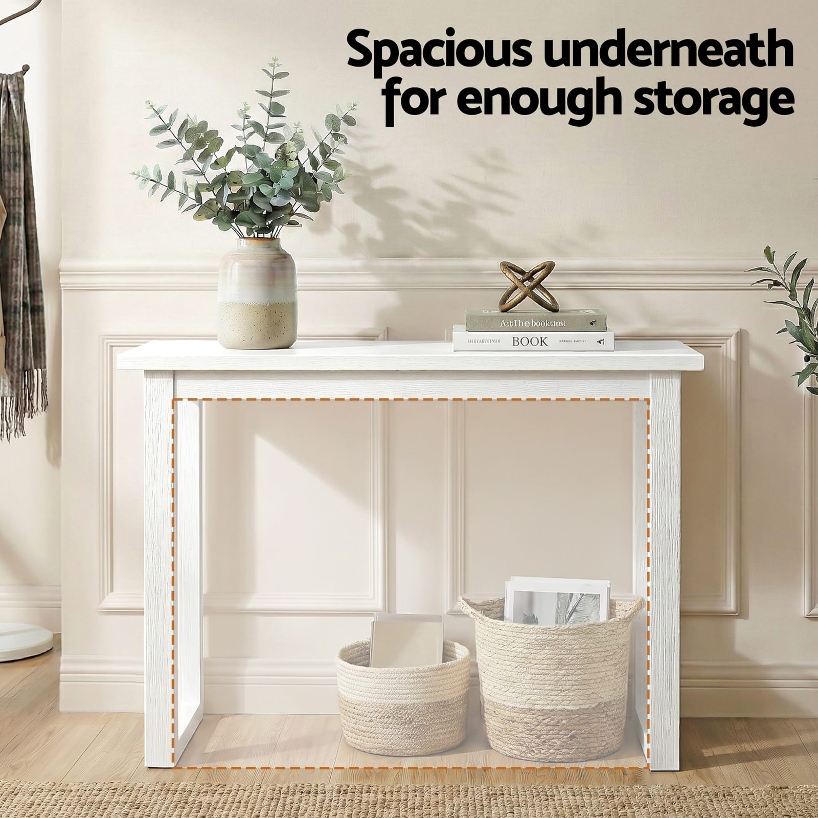Console Table White Marble 110x32x75cm