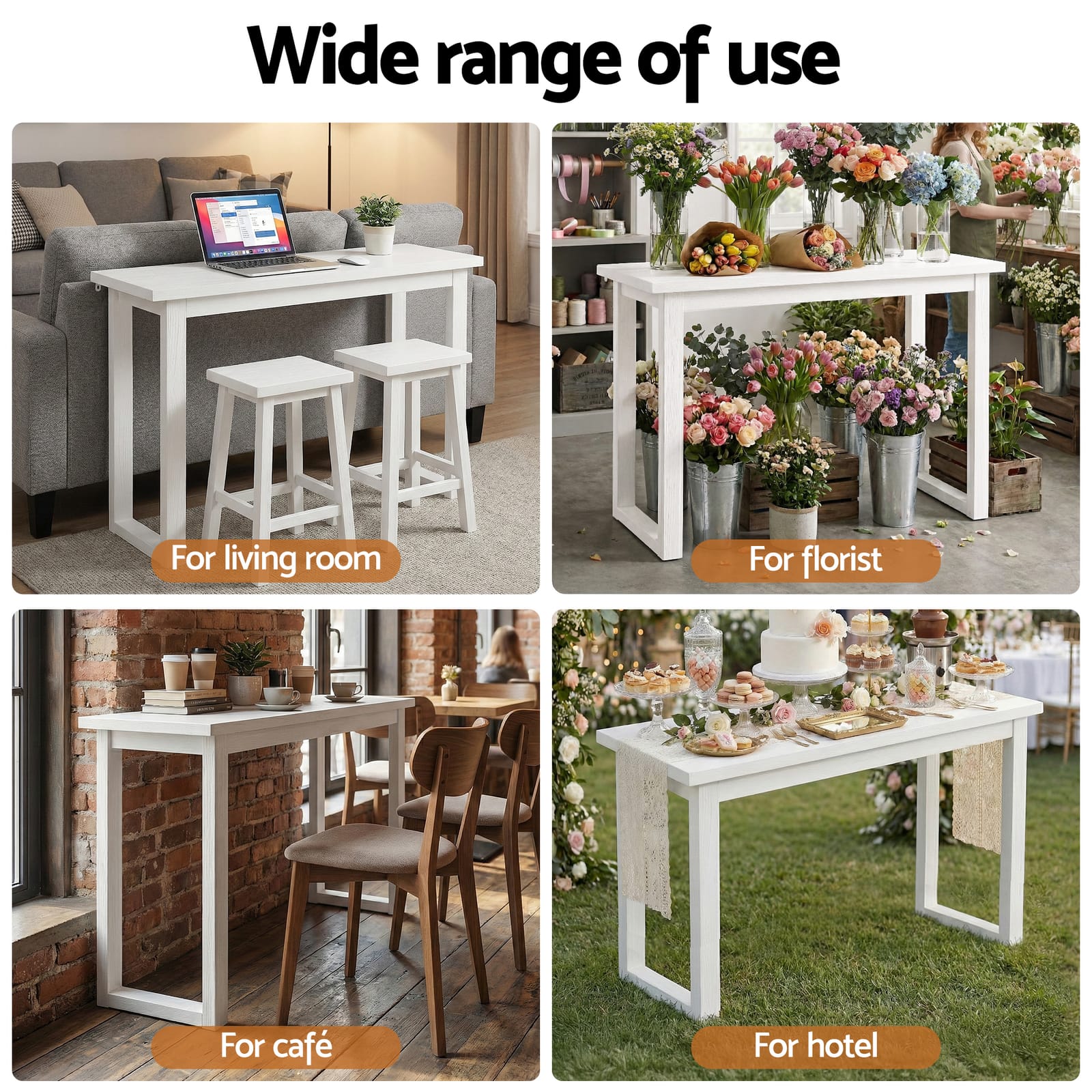 Console Table White Marble 110x32x75cm
