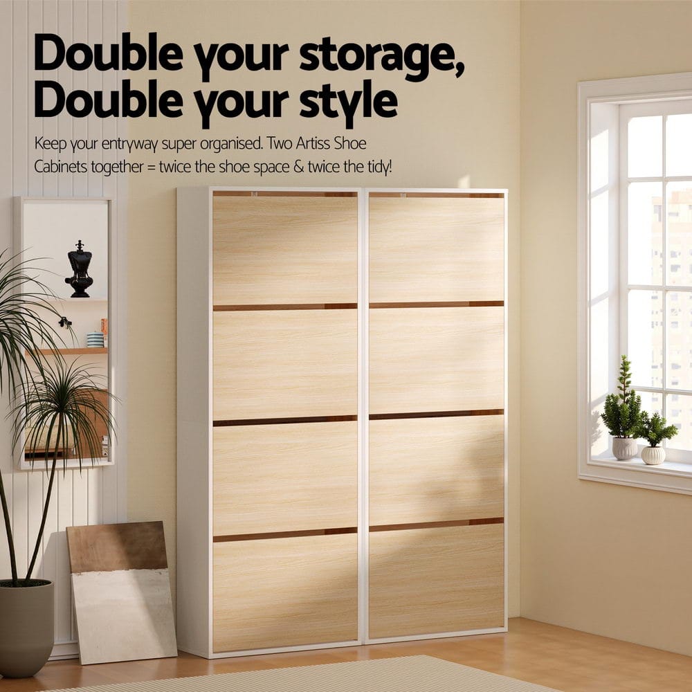 Shoe Rack Cabinet Adjustable 60x23.5x160cm
