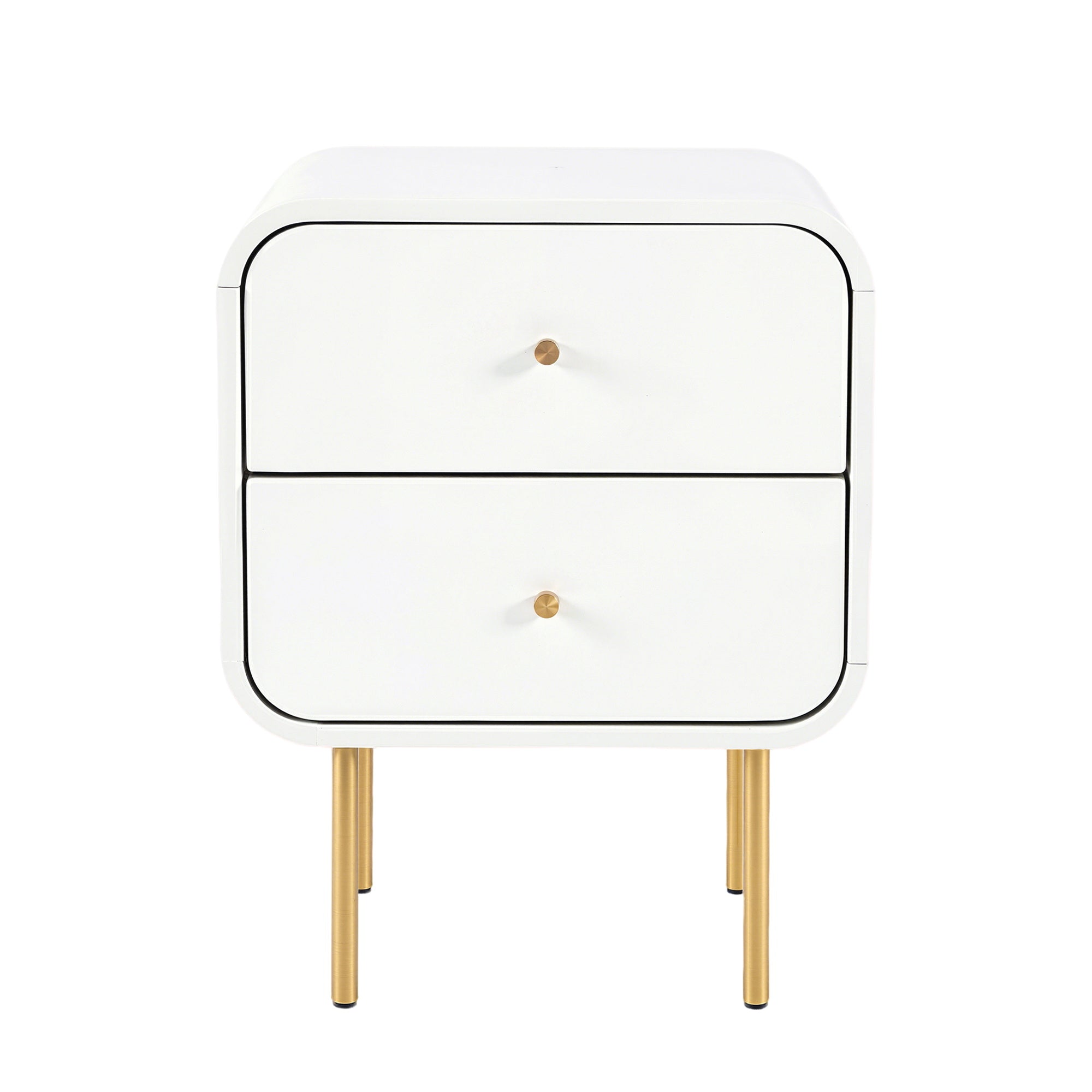 Artiss Bedside Table 2 Drawers Nightstand White | Simpledeals
