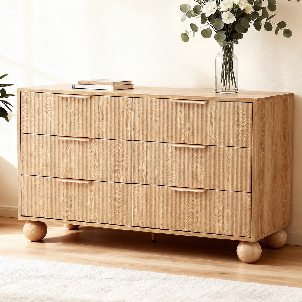 Tallboy Dresser Storage Pine 120x40x70cm