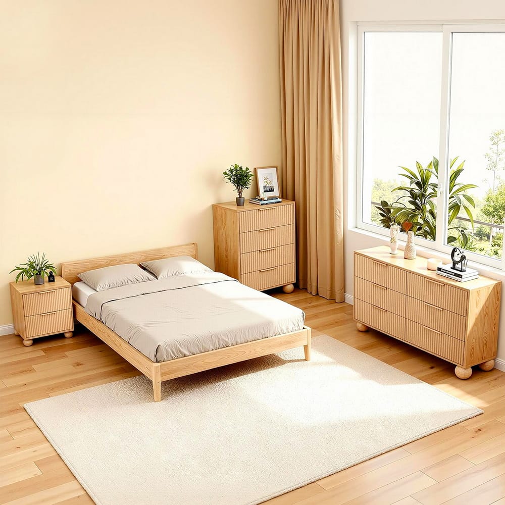 Tallboy Dresser Storage Pine 120x40x70cm