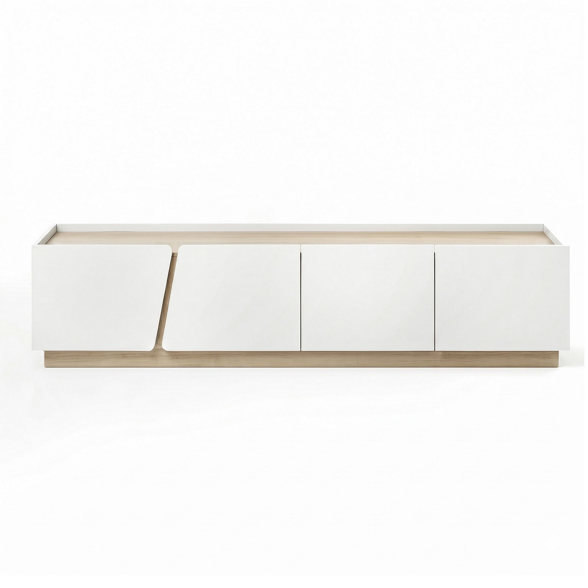 180cm TV Unit Cabinet White Pine Storage | Simpledeals