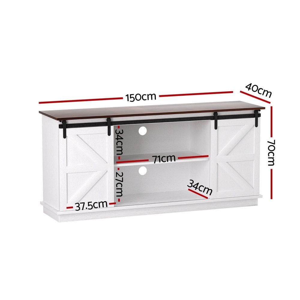 Buffet Storage Cabinet White 150x40x70cm