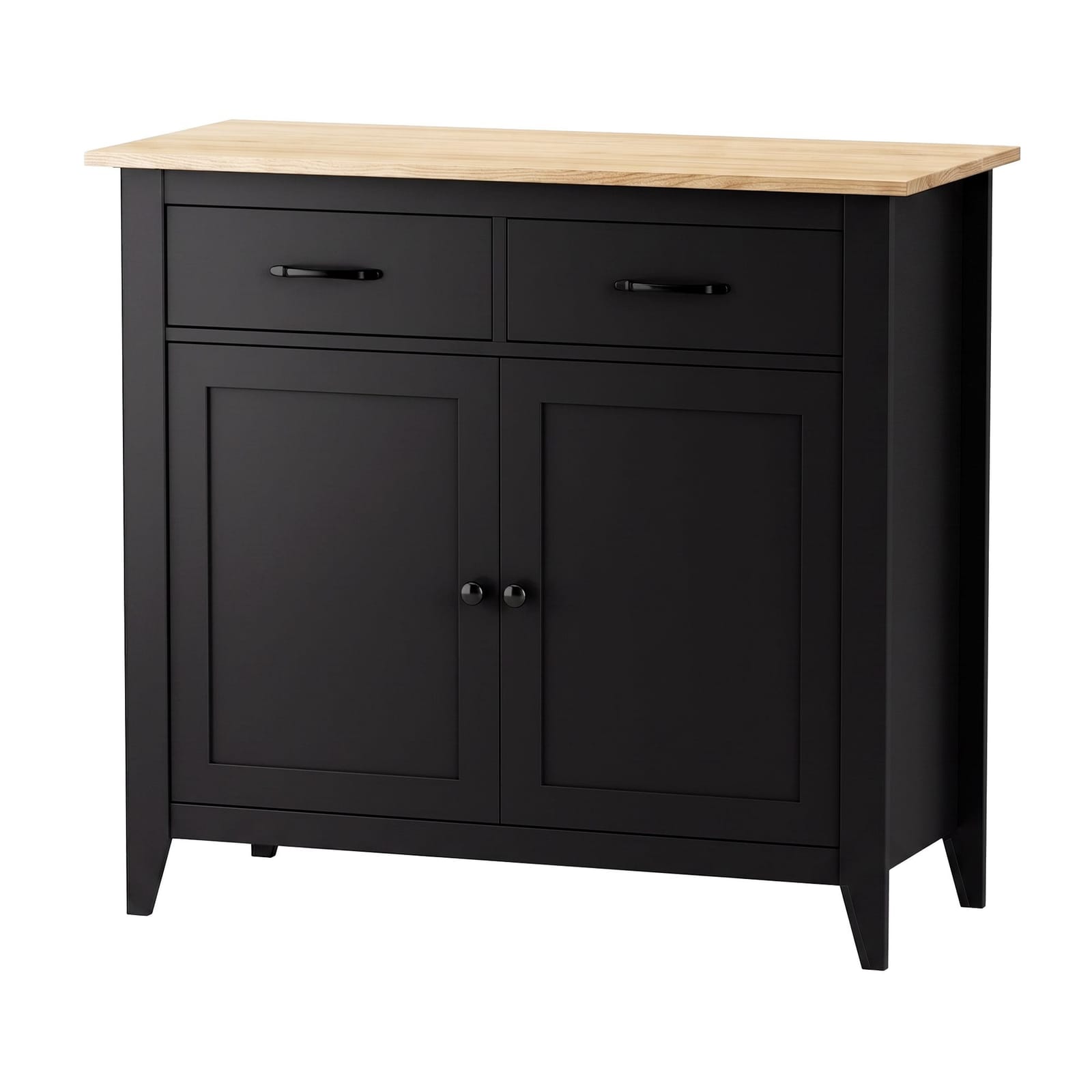 Black Buffet Cabinet Storage 90x40x82cm