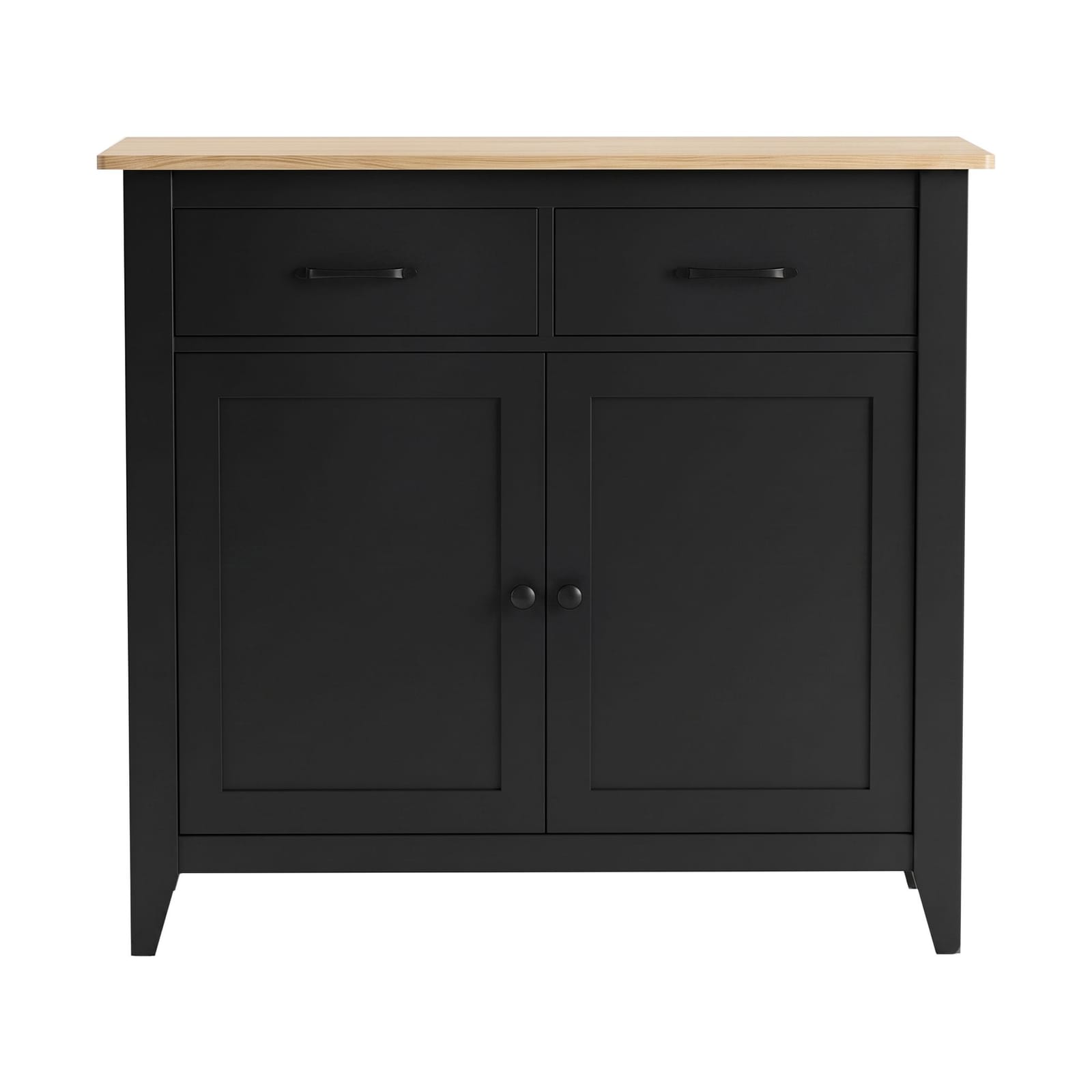 Black Buffet Cabinet Storage 90x40x82cm