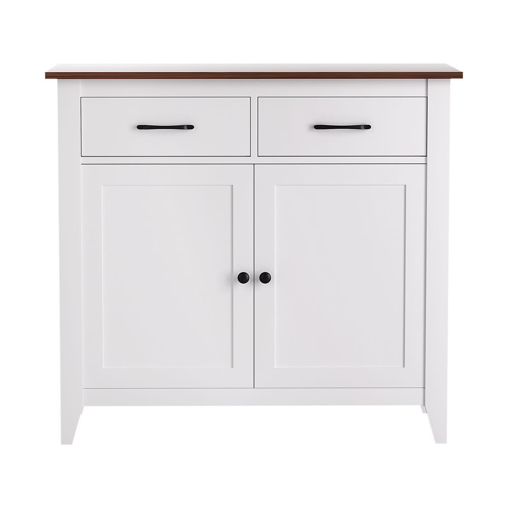 Buffet Storage Cabinet White 90x40x82cm