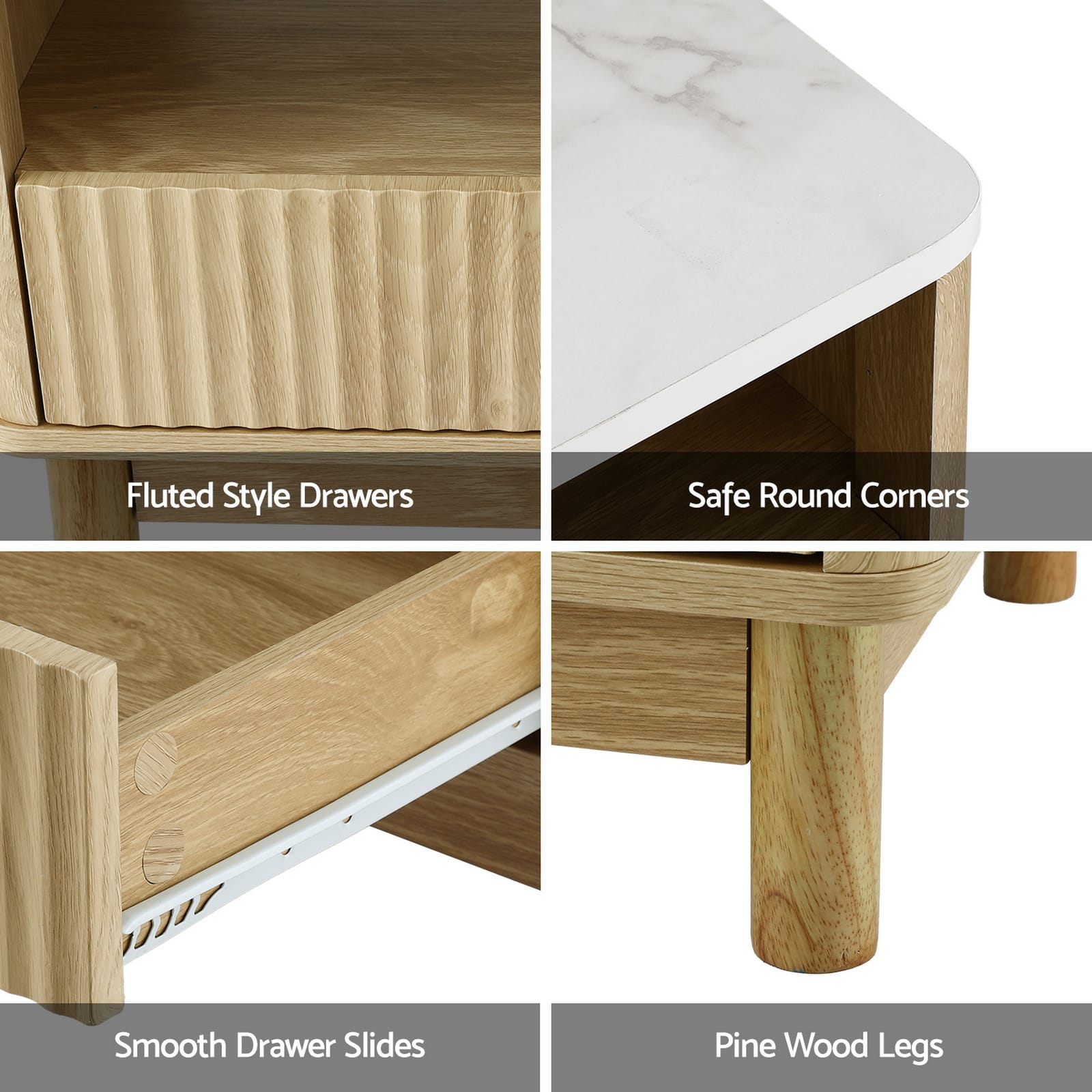 Pine Tv Unit Storage Set 150x40x47cm
