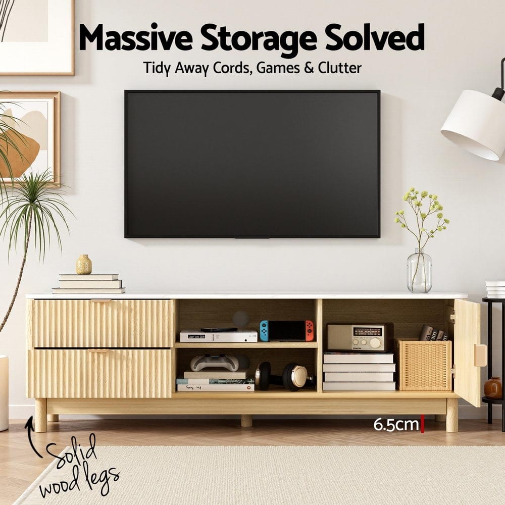 Pine Tv Unit Storage 150x40x47cm