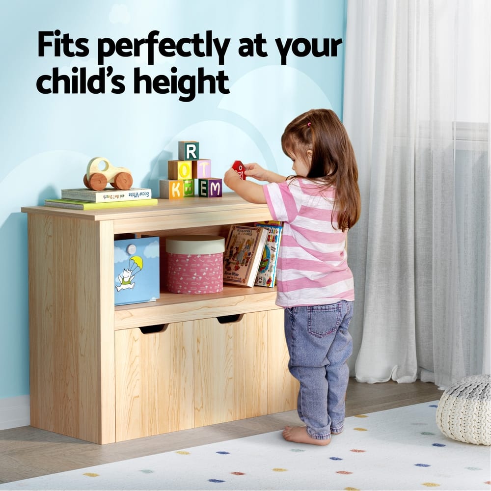 Kids Bookshelf Storage Unit 95.5x33x61cm